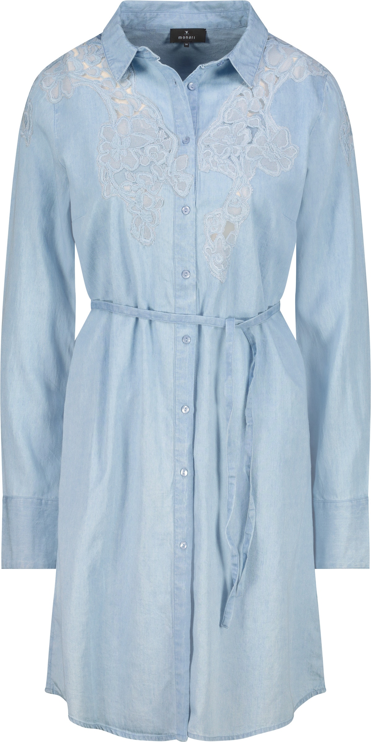 Monari Robe en jean Poches pour les mains avec ceinture à nouer