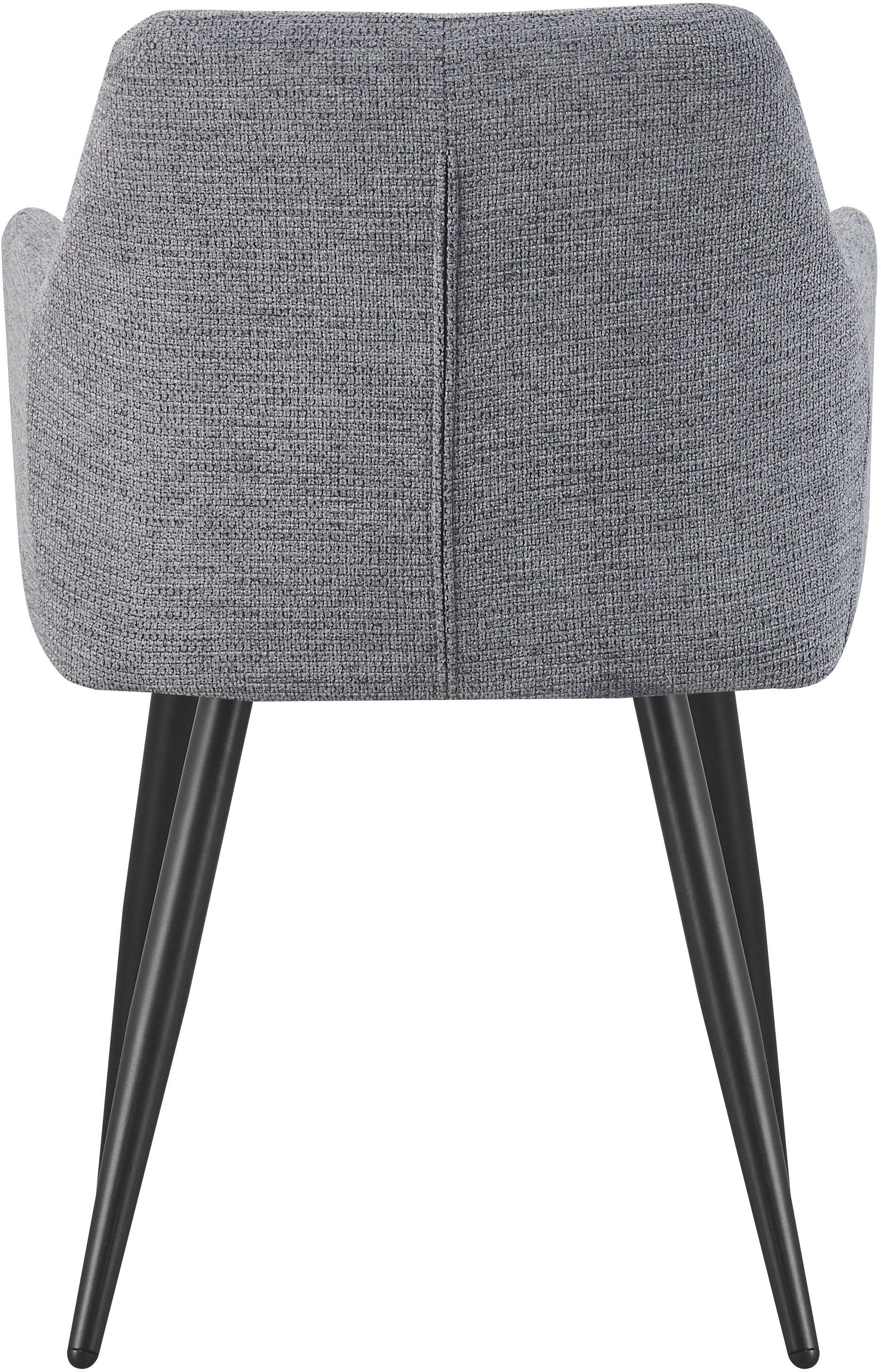 Home affaire Esszimmerstuhl »MILTON, 2er Set, mit Metallgestell in matt schwarz« (Set) 2 Stk.in verschiedenen Farben, Belsatbarkeit pro Stuhl 120 kg, mit Griffloch