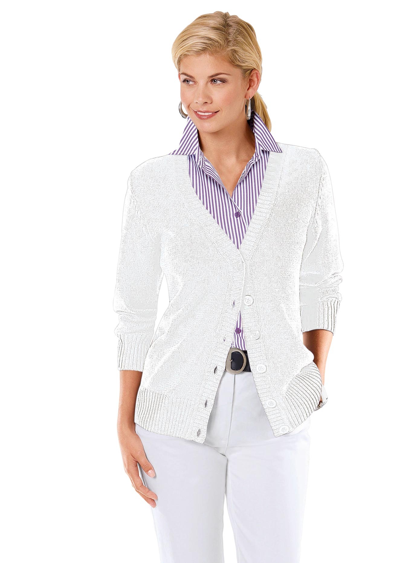 Strickjacke in »fully fashioned«-Verarbeitung