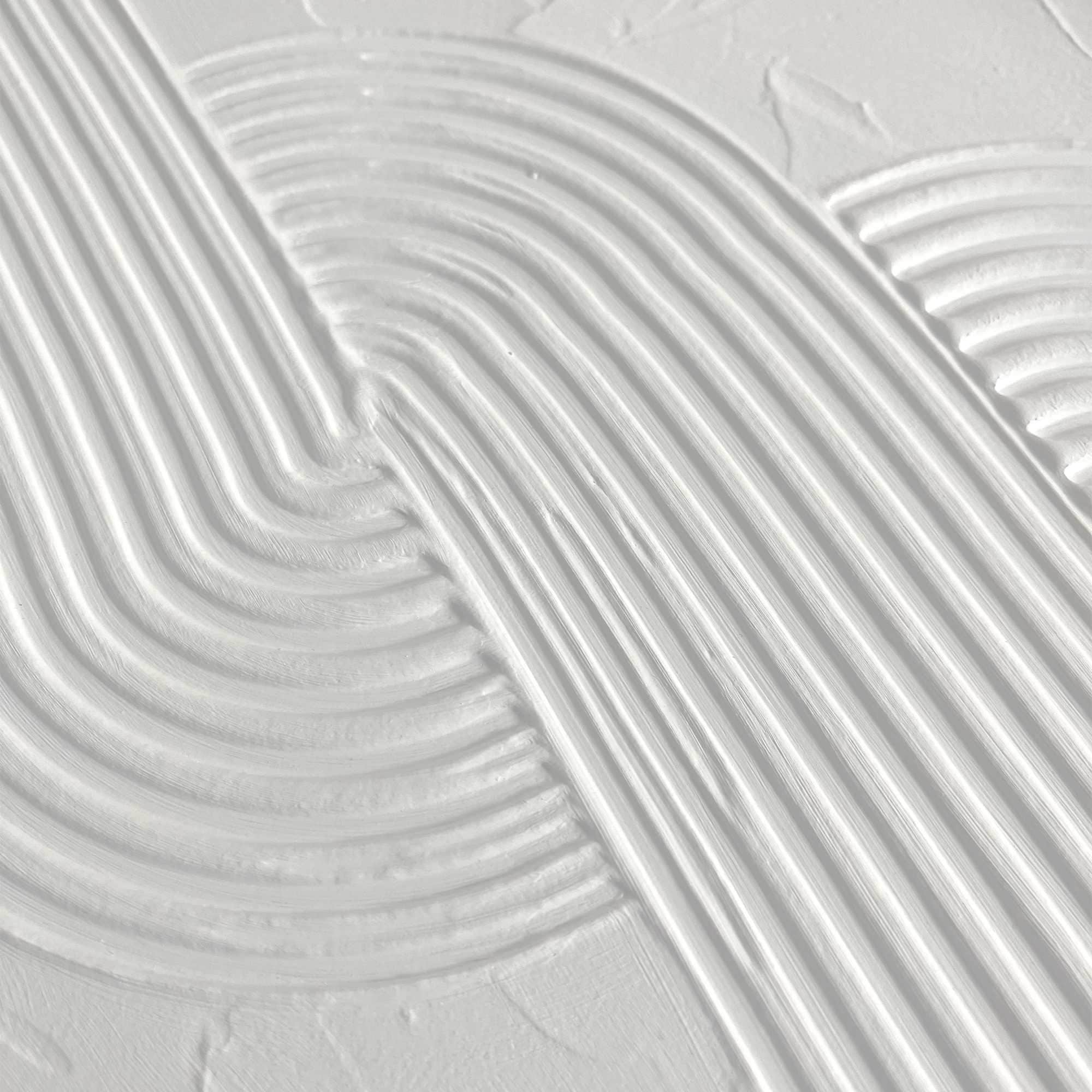 Reinders! Fresque murale »Reliefmuster« Wohnzimmer - Weiss - MDF - Abstrakt - 50x70 cm