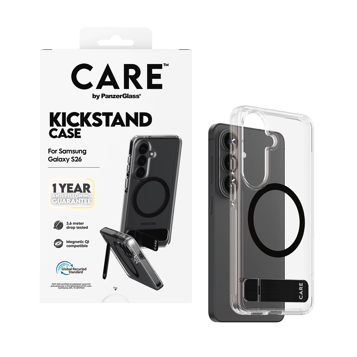 CARE by PanzerGlass Handyhülle »Urban Explorer Case mit Kickstand/Qi für Samsung Galaxy S26« Samsung Galaxy S26 Backcover, Schutzhülle, Handyschutzhülle, Case, Schutzcase, stossfest