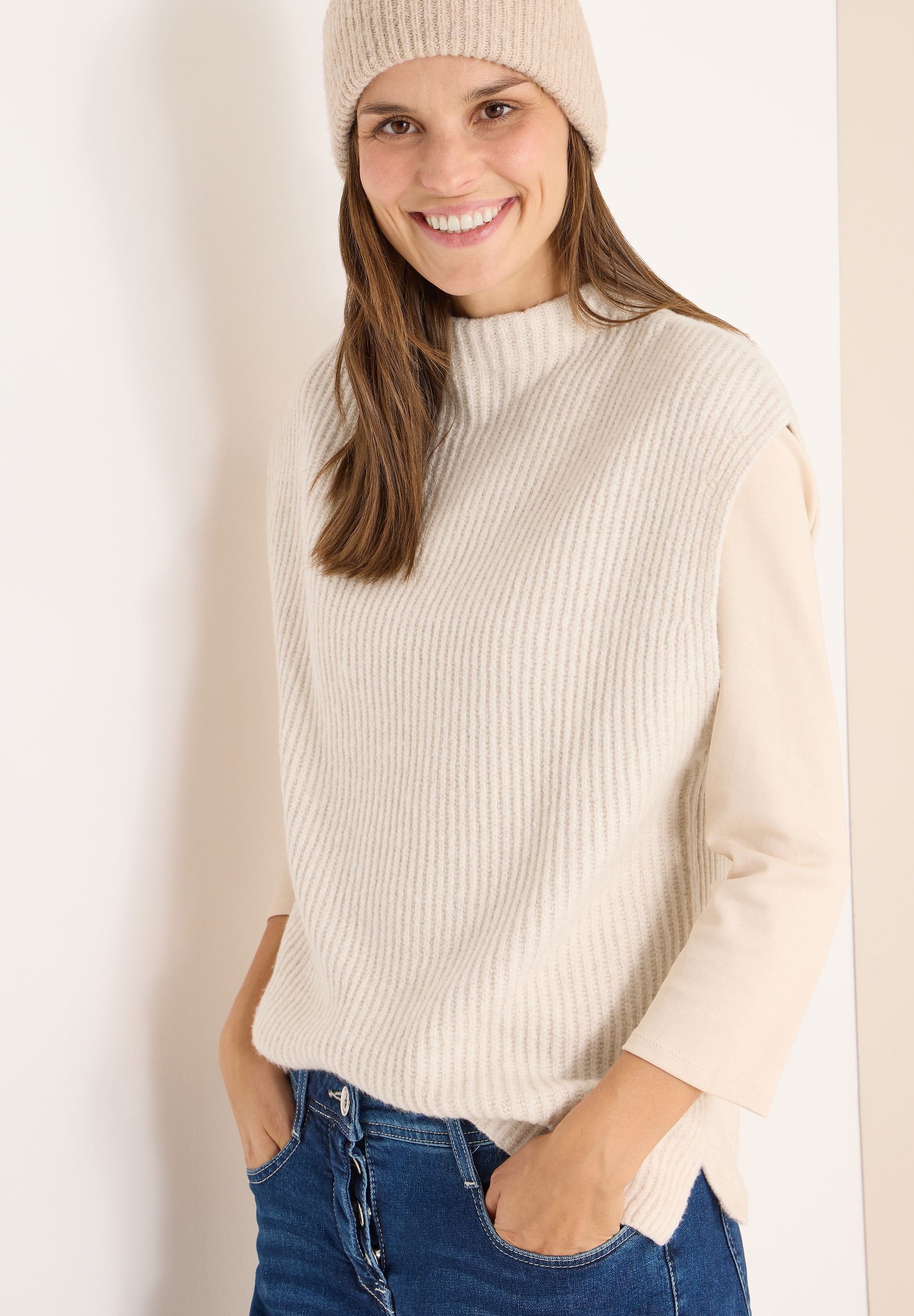 Cecil Pullunder mit Zopfmuster-Detail