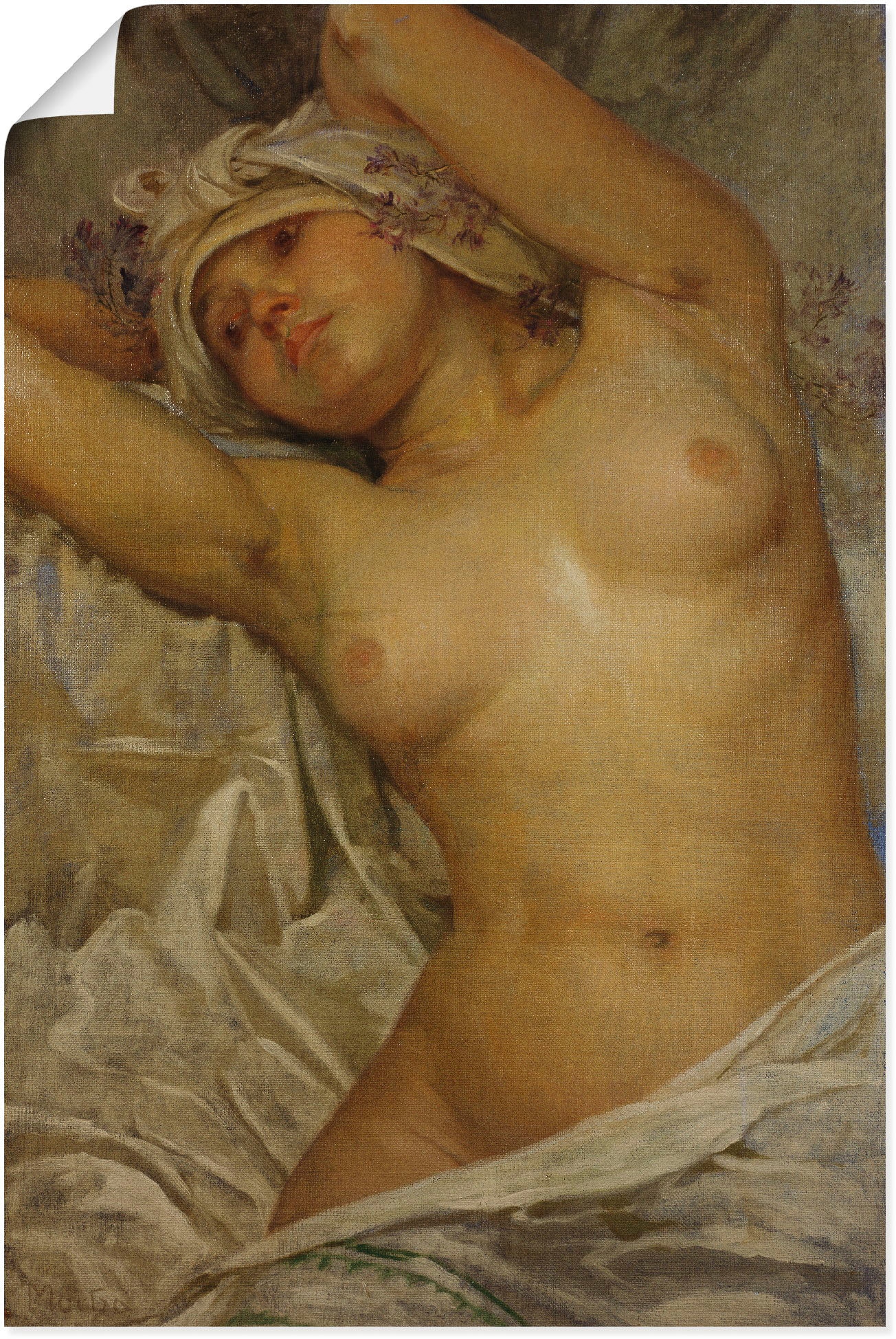 Image of Artland Poster "Mädchenakt. 1922." Frau 1 Stk. tlg. ohne Rahmen