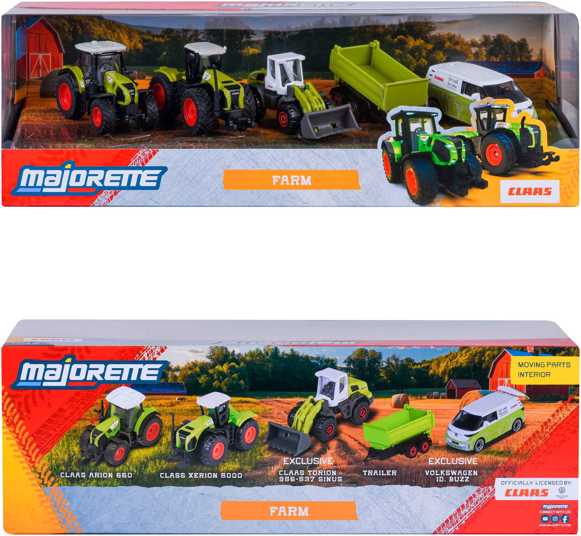 majORETTE Tracteur jouet »Claas Farm 5 Pieces Giftpack«