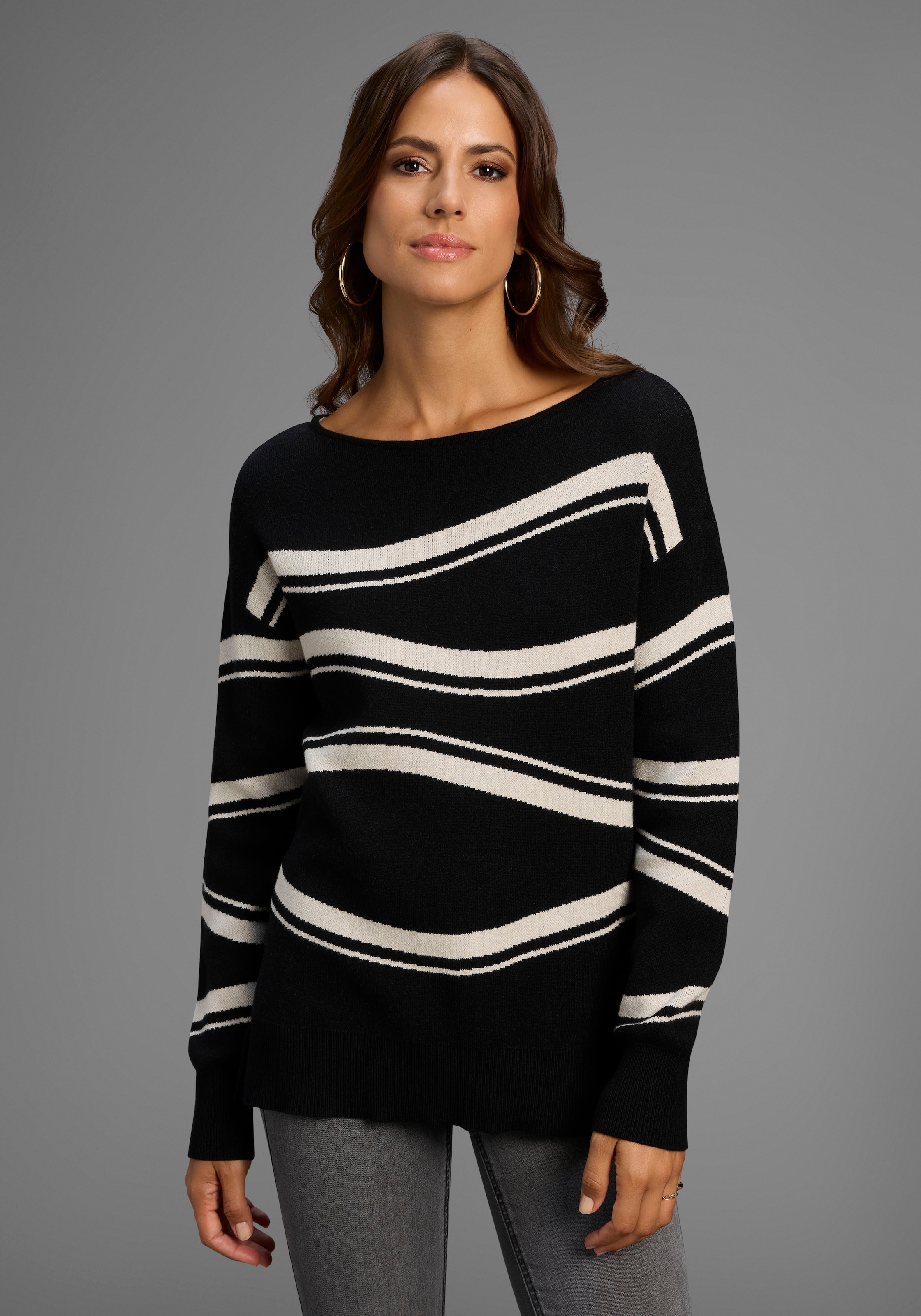 Image of Laura Scott Strickpullover Feinstrickpullover mit schönem Streifenmuster