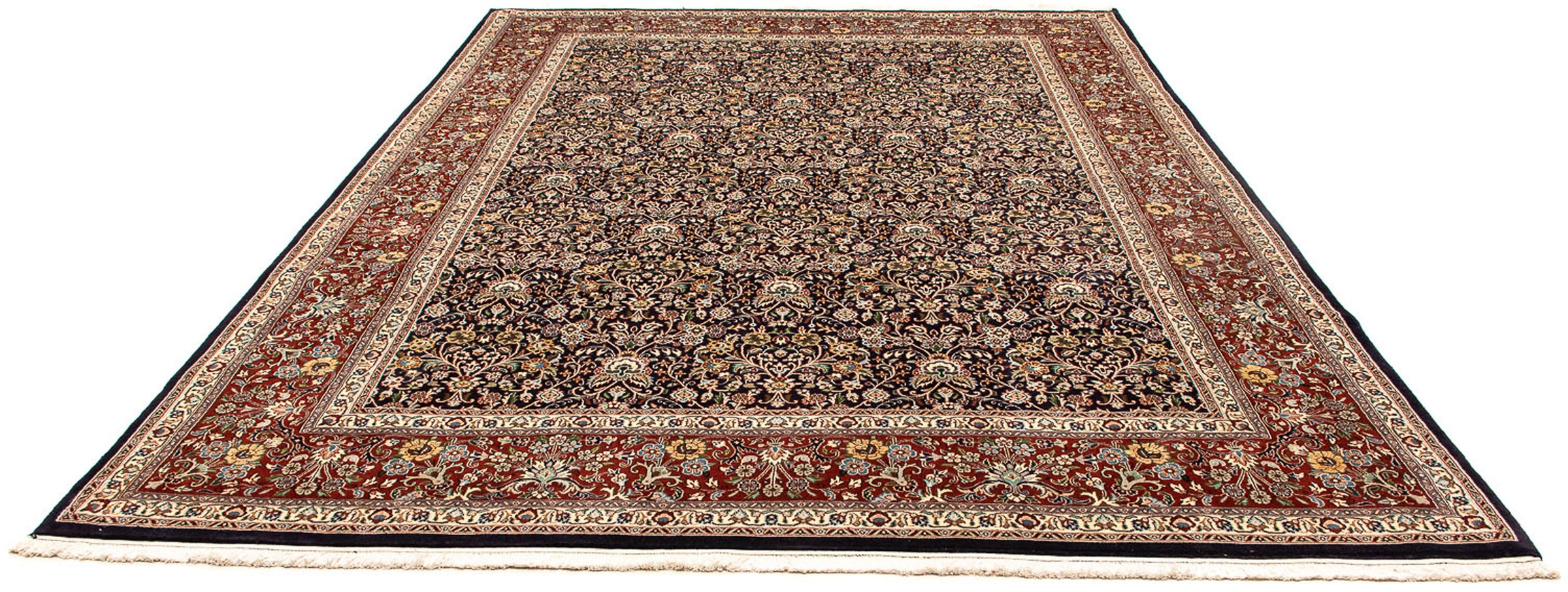 Image of morgenland Orientteppich »Perser - Classic - 350 x 247 cm - dunkelblau«, rechteckig, 10 mm Höhe, Wohnzimmer, Handgeknüpft, Einzelstück mit Zertifikat bei Ackermann Versand Schweiz