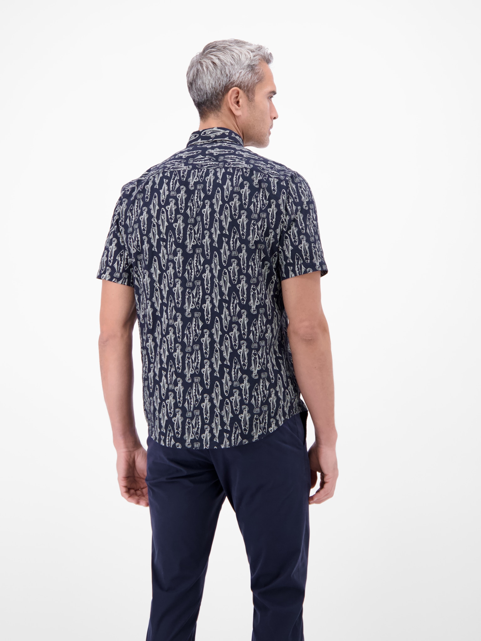 LERROS Chemise à manches courtes mit Allover-Print