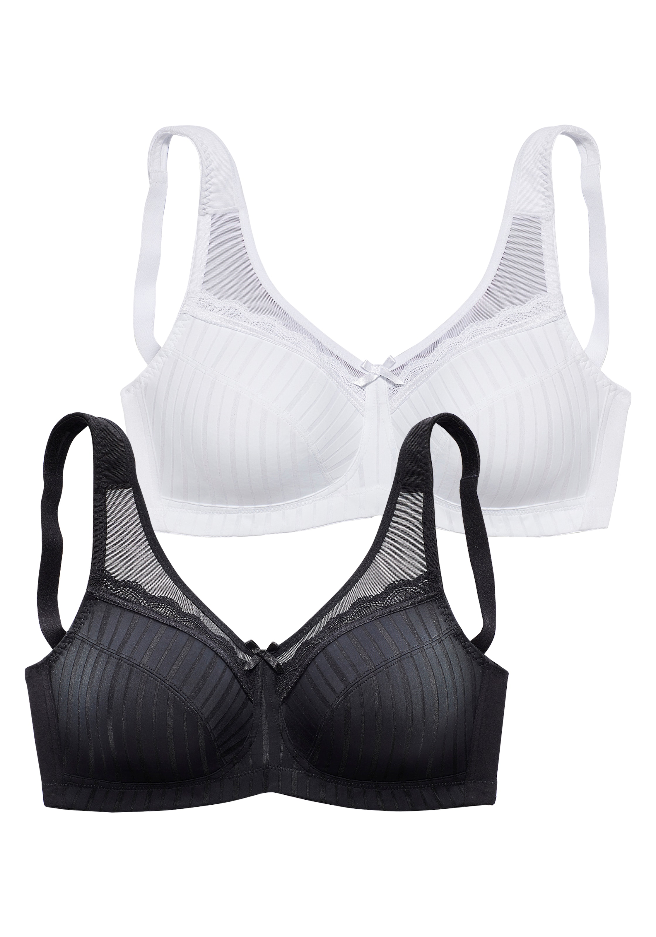 petite fleur Entlastungs-BH, ohne Bügel mit leicht wattierten Trägern, Basic Dessous