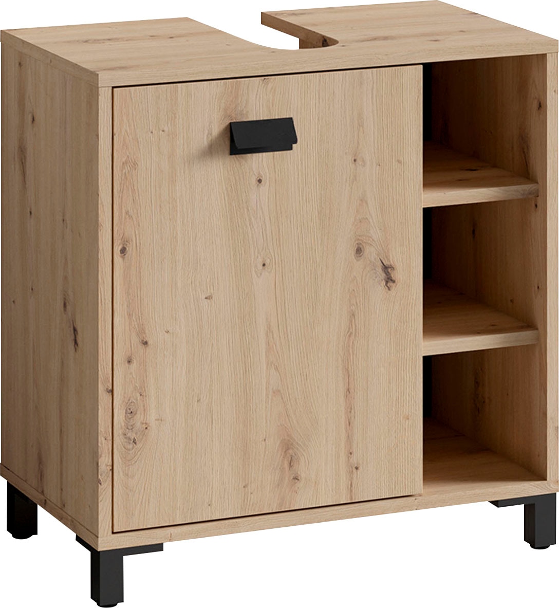 Image of byLIVING Waschbeckenunterschrank "Wellness" 1 Stk. tlg. 60cm Waschbeckenunterschrank mit Metallgriff und viel Stauraum.