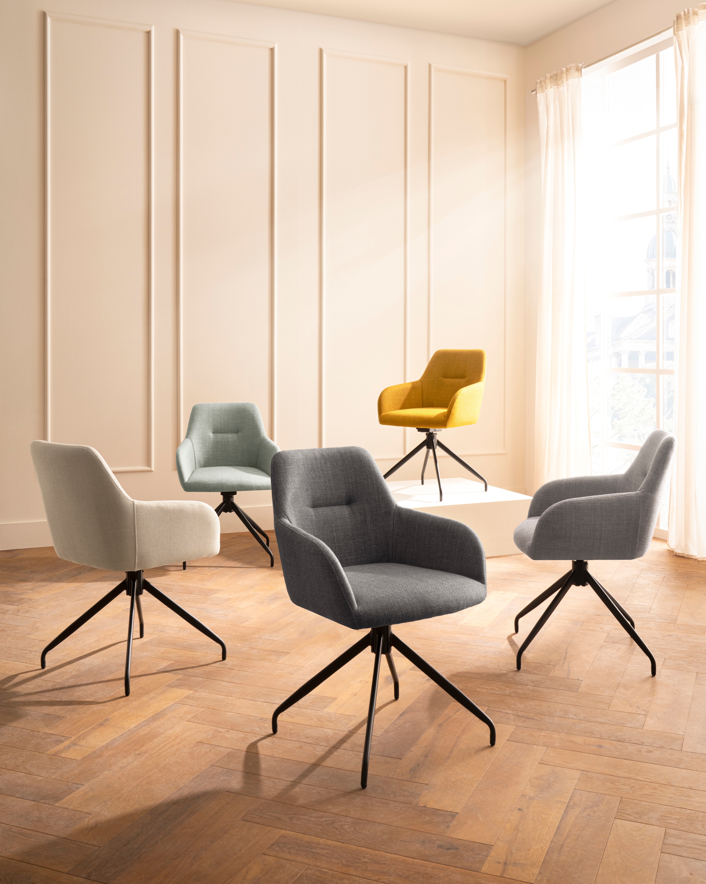 HELA Armlehnstuhl »TRIEST« (Set) 1 Stk.Sessel, 360° drehbar, Gestell abgeknickt, Relaxfunktion, Armlehnen