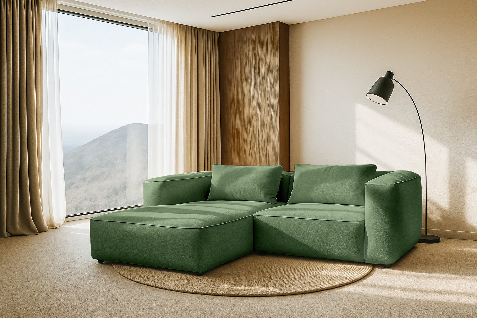 Image of Home affaire Ecksofa "Tvinnet" Breite 228 cm, extra tiefe Sitzfläche, kubisches Sitzvergnügen