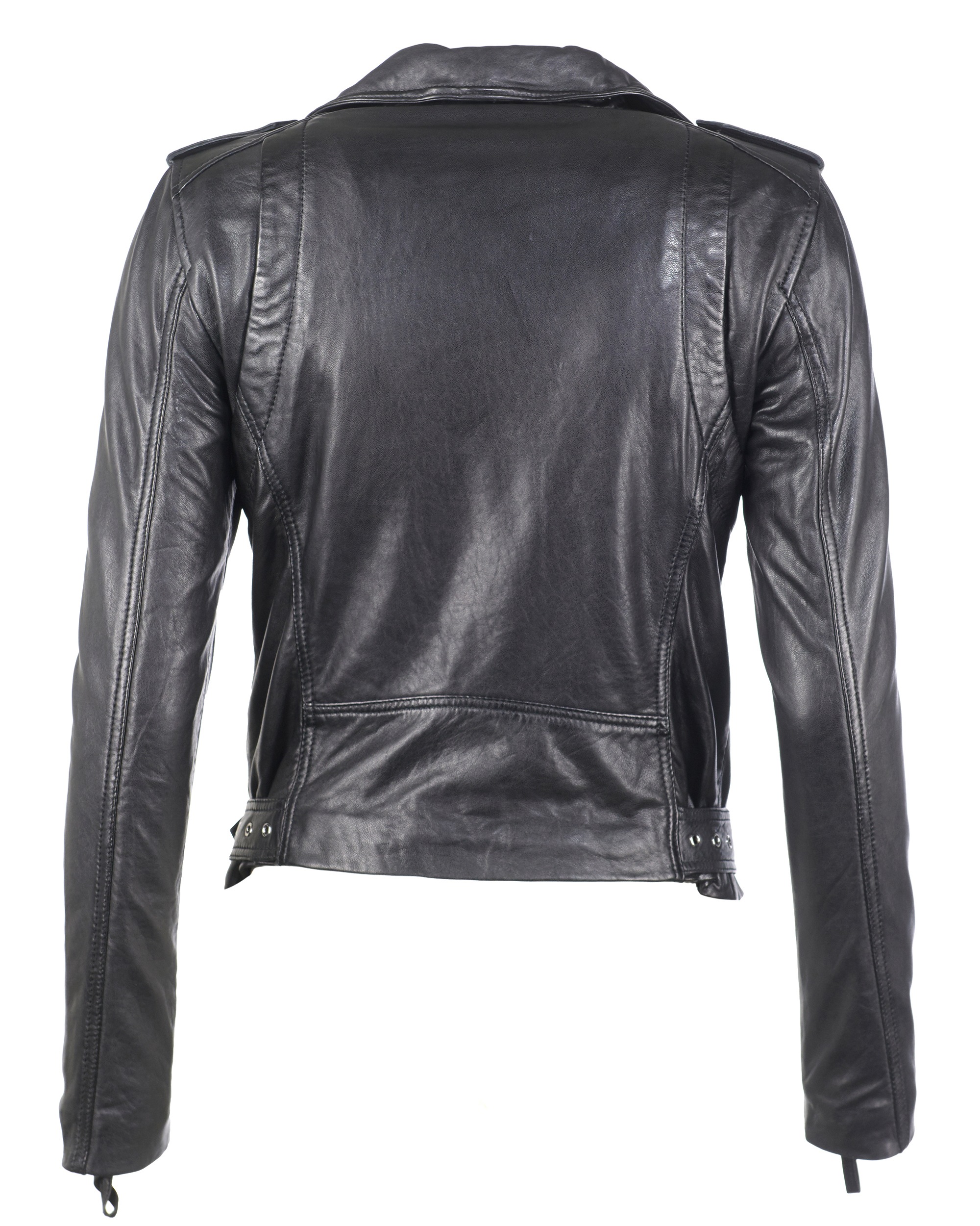 Lederjacke mit Hüftgürtel »Sassie«