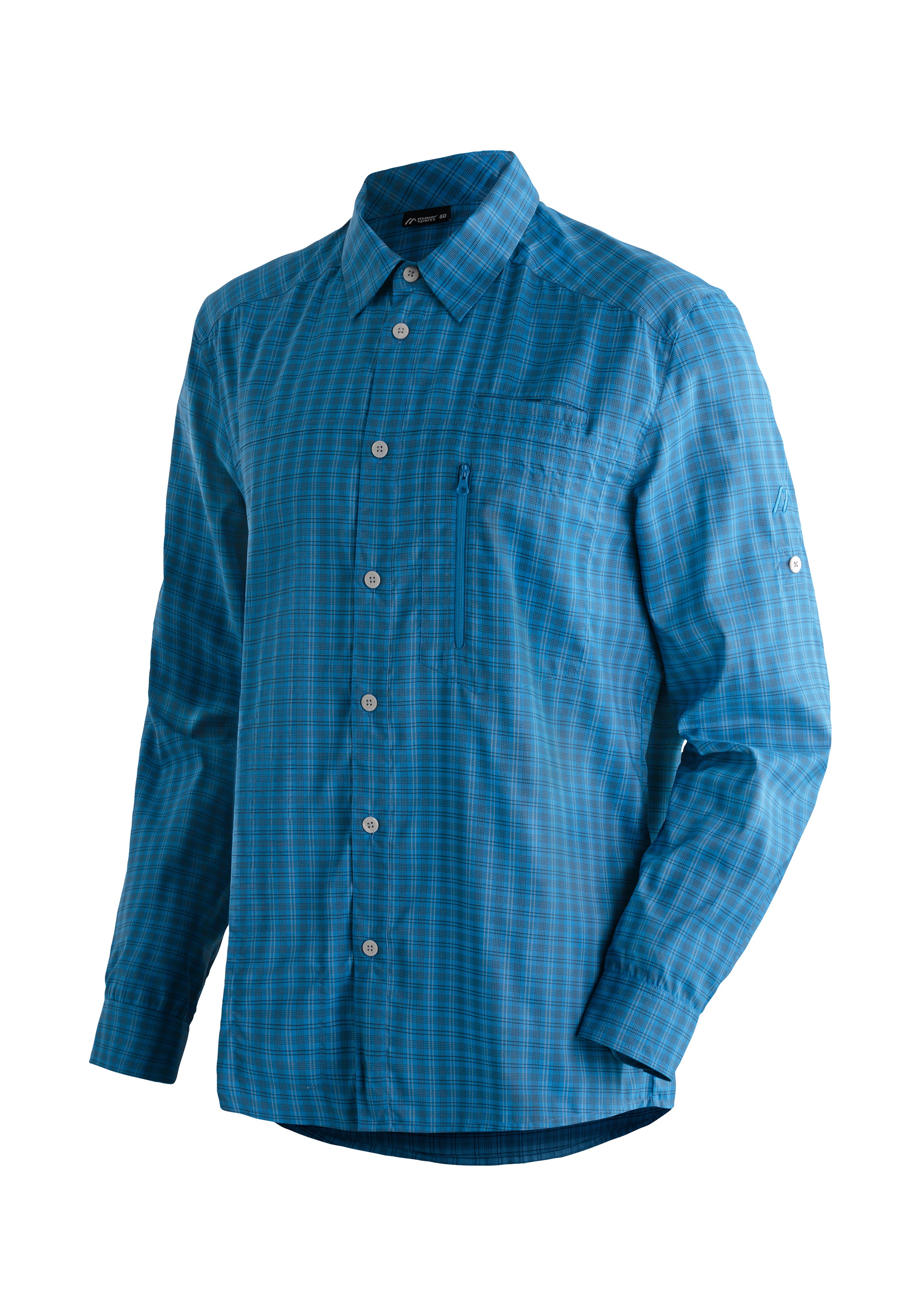 Image of Maier Sports Funktionshemd "Mats L/S" Herren Hemd langarm, karriertes Freizeithemd, Langarmhemd, Regular Fit