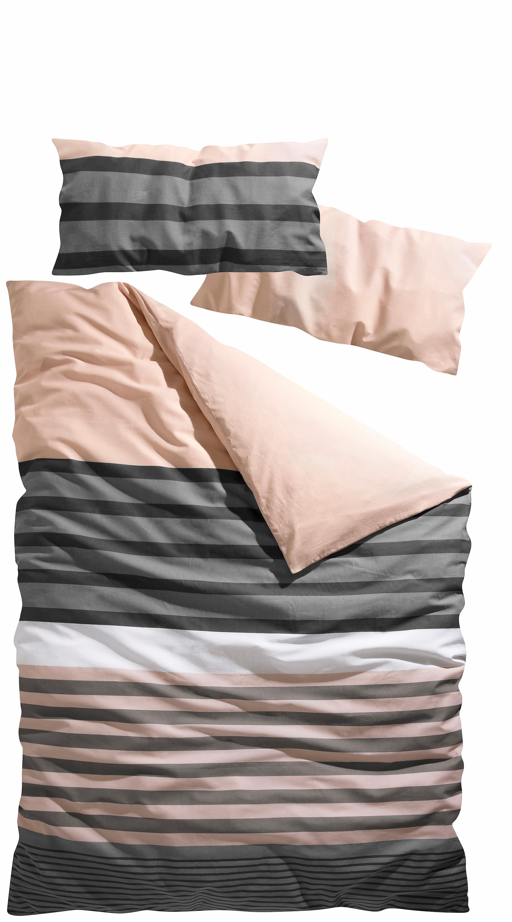H.I.S Bettwäsche »Majoran« 2 tlg. gestreifte Bettwäsche in verschiedenen Qualitäten