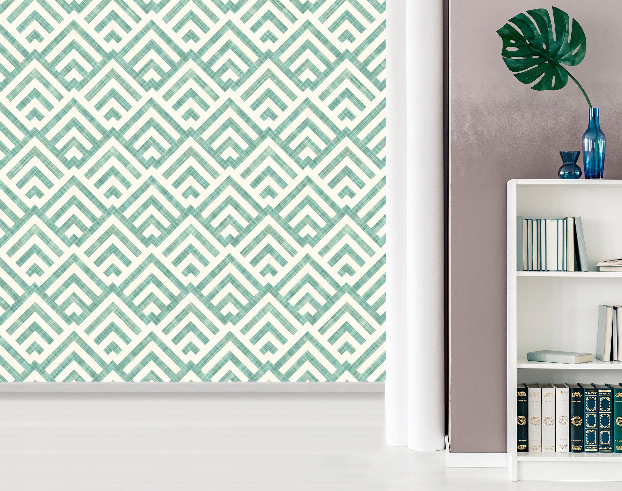 queence Papier peint vinyle »Elisabeth« Optique 3D | imprimé 90x250cm, selbstklebend, kinderleichte Anbringung, , Sticker