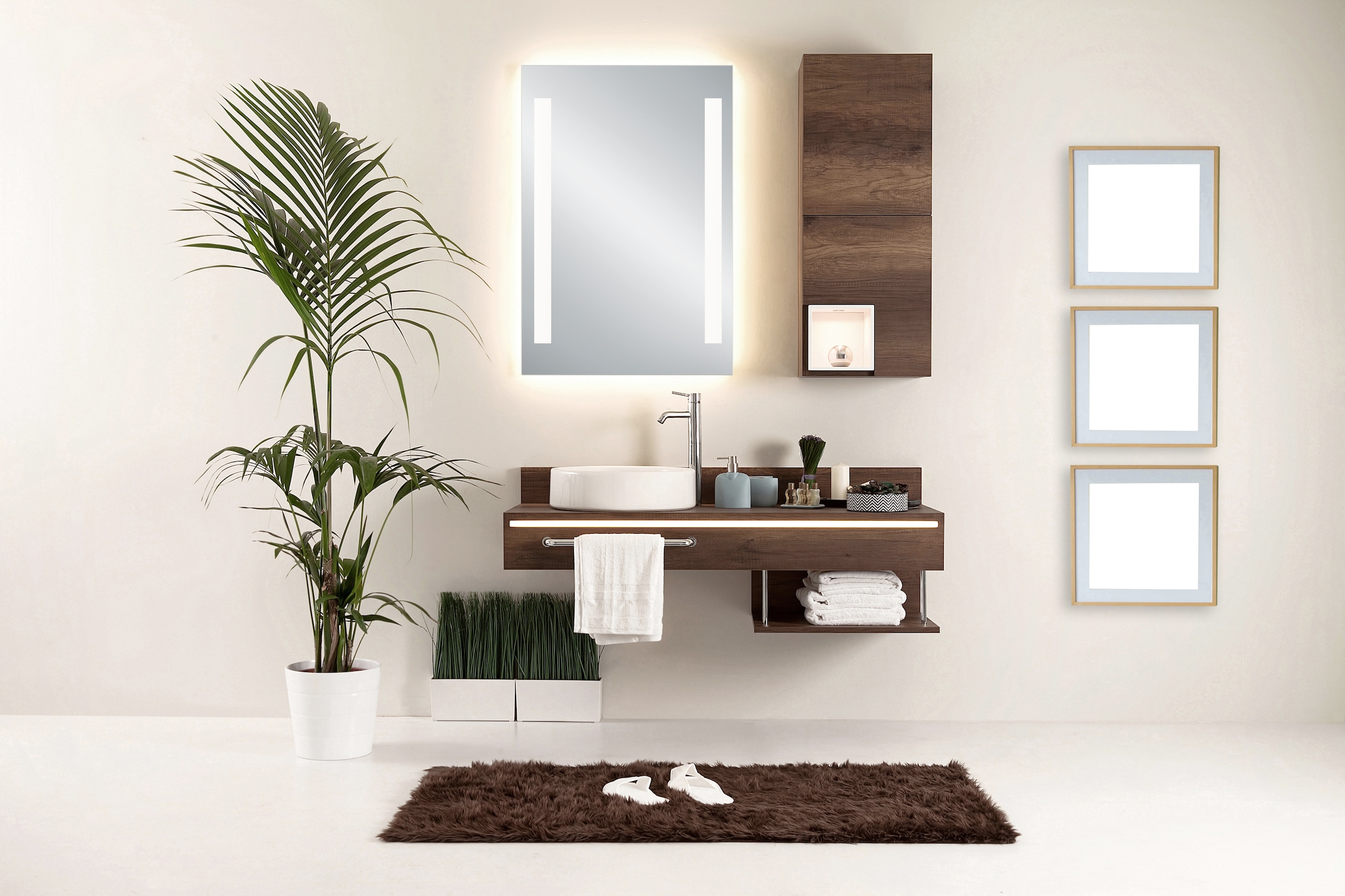 Image of MIRRORS AND MORE LED-Lichtspiegel "Lina" Leuchtspiegel, integriertes Backlight