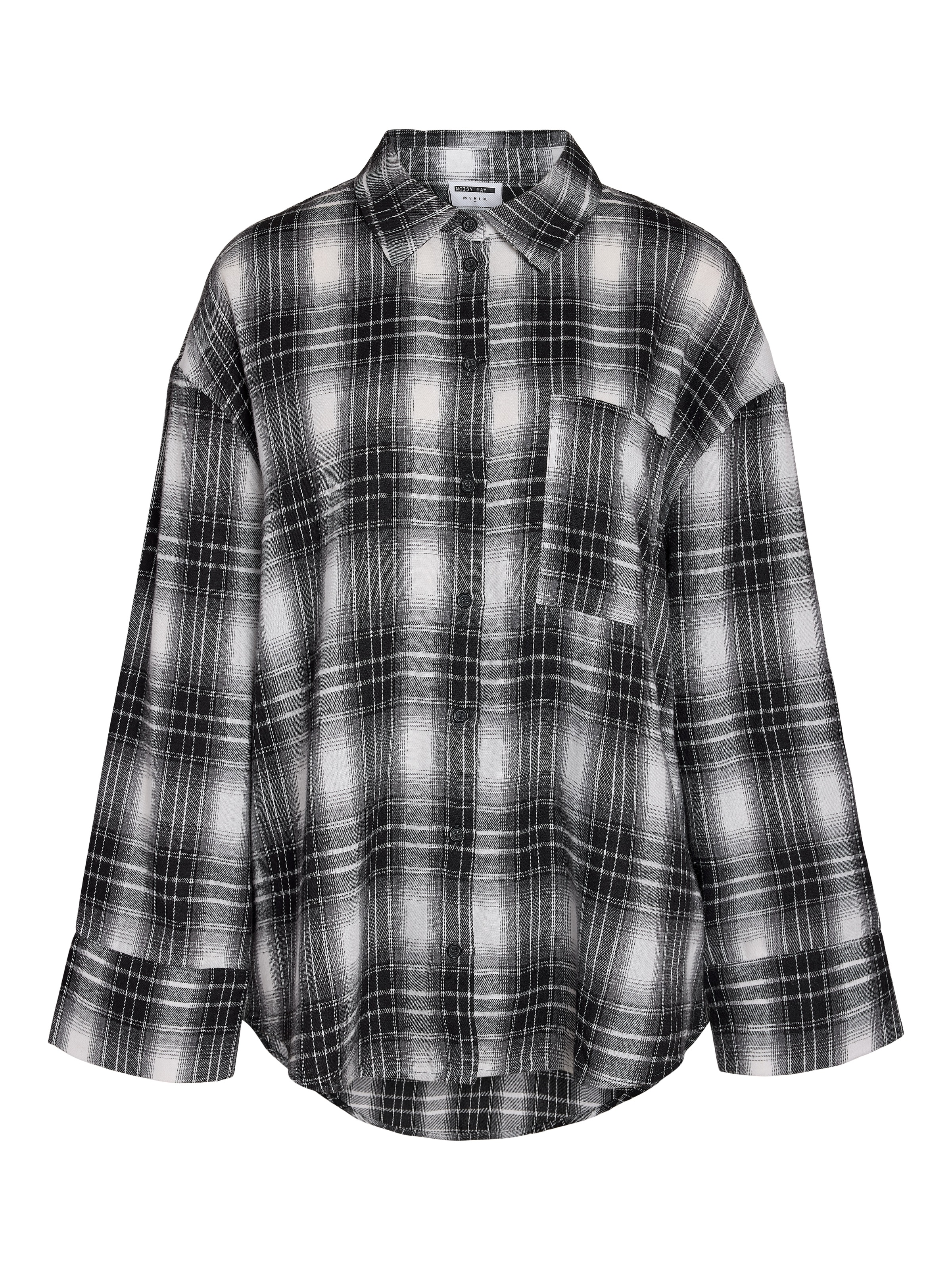 Noisy may Blouse à carreaux »NMZOE L/S CHECK SHIRT WVN NOOS« mélange de coton