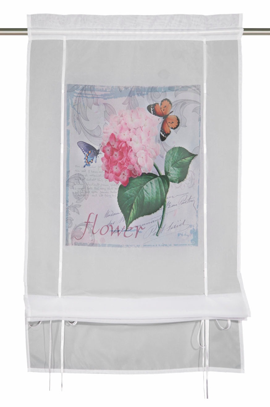 Image of WILLKOMMEN ZUHAUSE by ALBANI GROUP Bändchenrollo »Hortensie«, mit Stangendurchzug, Bändchenrollo bei Ackermann Versand Schweiz