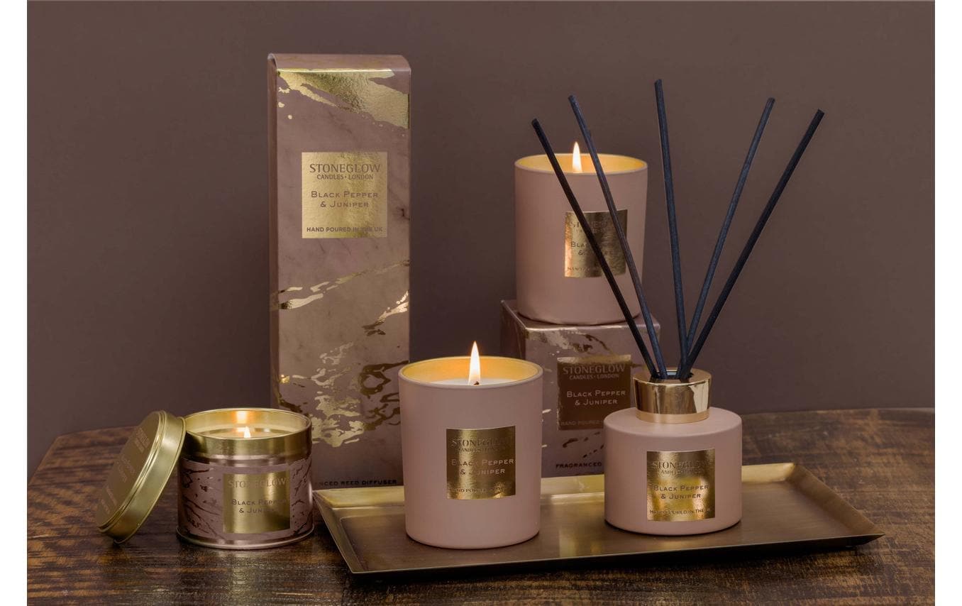 Stoneglow Bougie parfumée »Black Pepper & Juniper 220 g«