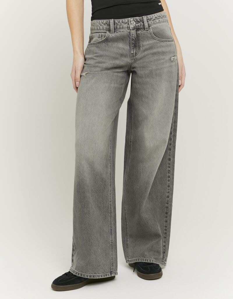 Image of Tally Weijl Low-rise-Jeans "SPADEDODA" aus hochwertigem Baumwoll-Lyocell-Mix, tief geschnitten in weitem Fit