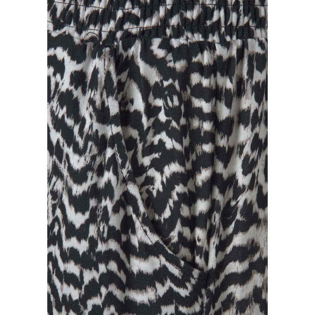 Vivance Jerseyhose, mit Animalprint und Taschen, elastischer Bund, Sommerhose