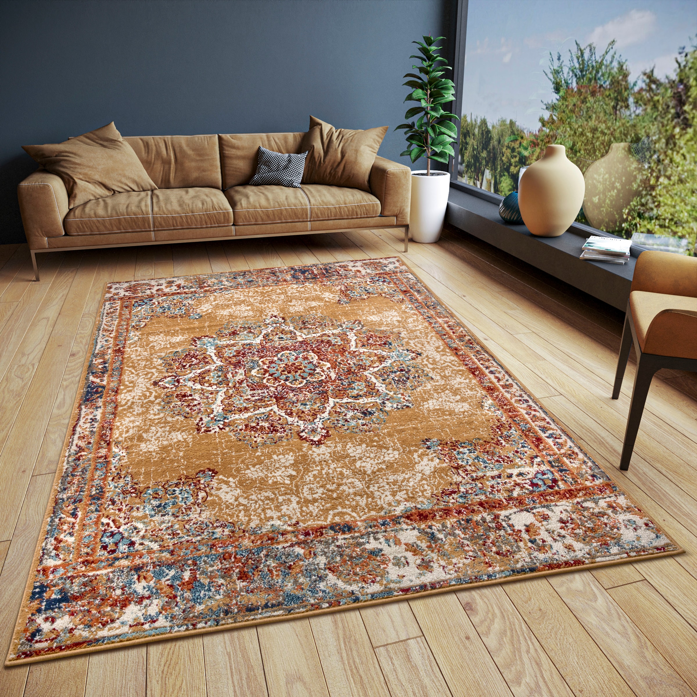 Image of HANSE Home Teppich "Maderno" rechteckig 8 mm Höhe Läufer, Orientalisch, Kurzflor, Wohnzimmer, Schlafzimmer, Esszimmer