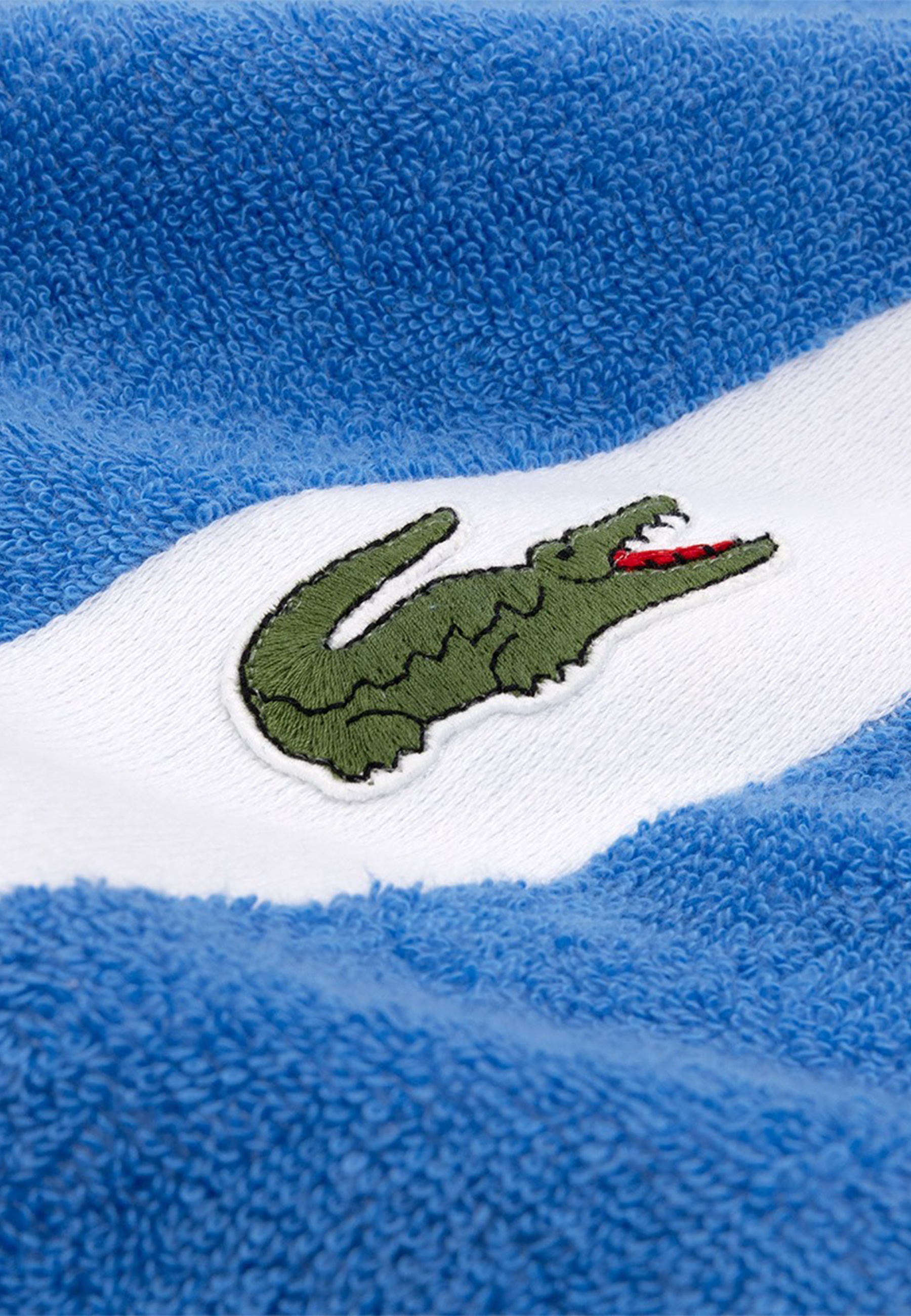 Lacoste Handtuch "LCASUAL" mit Label-Applikationen und Bordüre