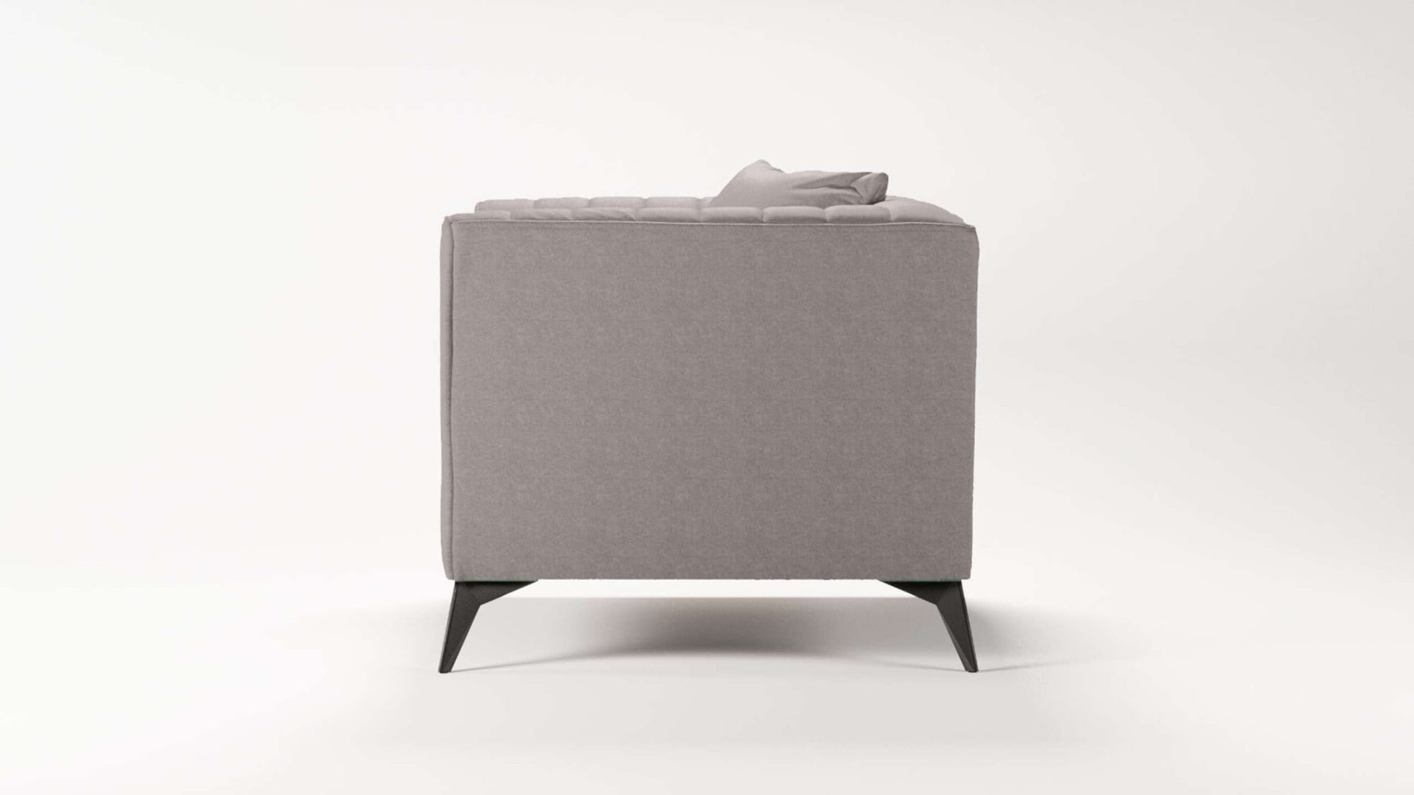 PLACES OF STYLE Sessel »MATTHEW Loungesessel, Masse B/T/H: 99/86/74 cm« incl. 1 Zierkissen, Steppung im Rückenbereich