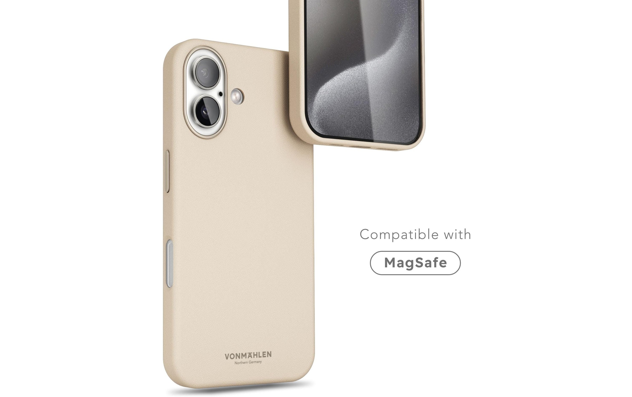 VONMÄHLEN Backcover »Like Leather iPhone 16 Plus«, Apple iPhone 16 Plus