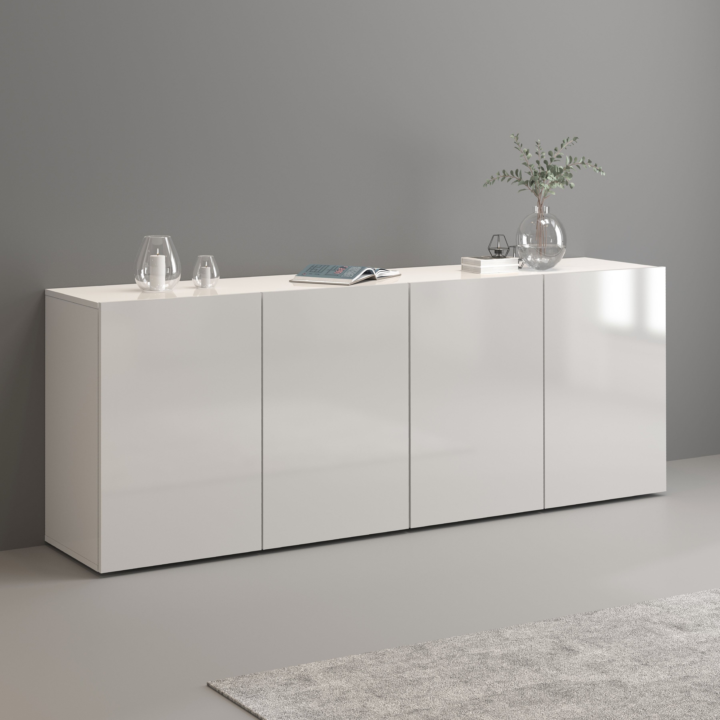 Image of GOODproduct Sideboard "Egypt, Kommode, Schrank, grifflos" 4 Türen, Fronten Hochglanz lackiert, Breite 180