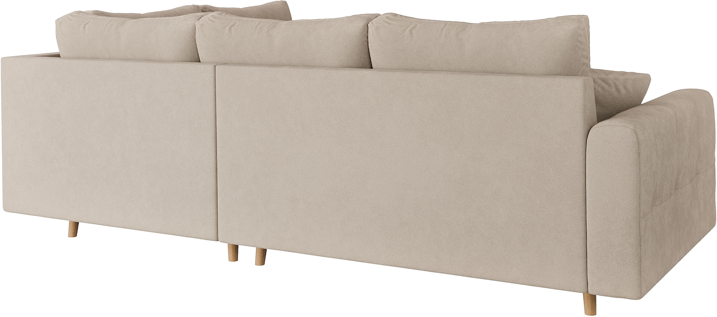 Home affaire Ecksofa »CHARRE L-Form mit Ottomane, Masse B/T/H: 231/161/81 cm« feine Steppung, lose Rücken- und Zierkissen, auch in Cord und Bouclé