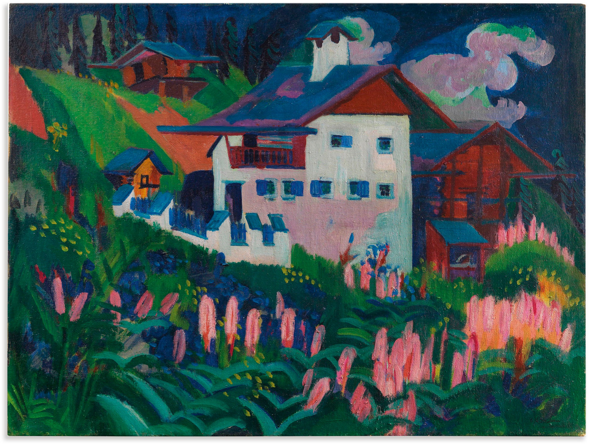 Image of Artland Wandbild »Unser Haus. Ca. 1918-1922«, Gegenstandslos, (1 St.), in vielen Grössen & Produktarten - Alubild / Outdoorbild für den Aussenbereich, Leinwandbild, Poster, Wandaufkleber / Wandtattoo auch für Badezimmer geeignet bei Ackermann Versand Schw