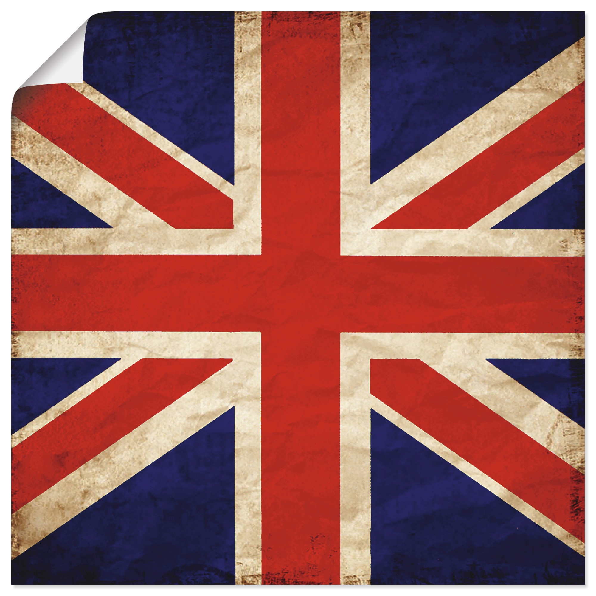 Artland Wandbild »Vereinigtes Königreich Flagge«, Zeichen, (1 St.), als  Alubild, Leinwandbild, Wandaufkleber oder Poster in versch. Grössen kaufen