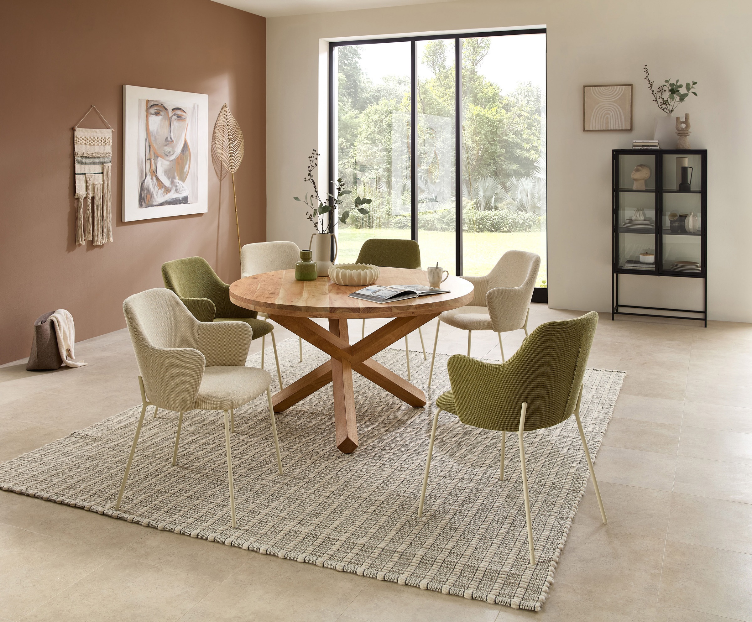 Stolkom Chaise avec accoudoirs »Lissi BxHxT 60x84x44 cm« (Ensemble) 6 cuislargeur 60 cm, structure métallique