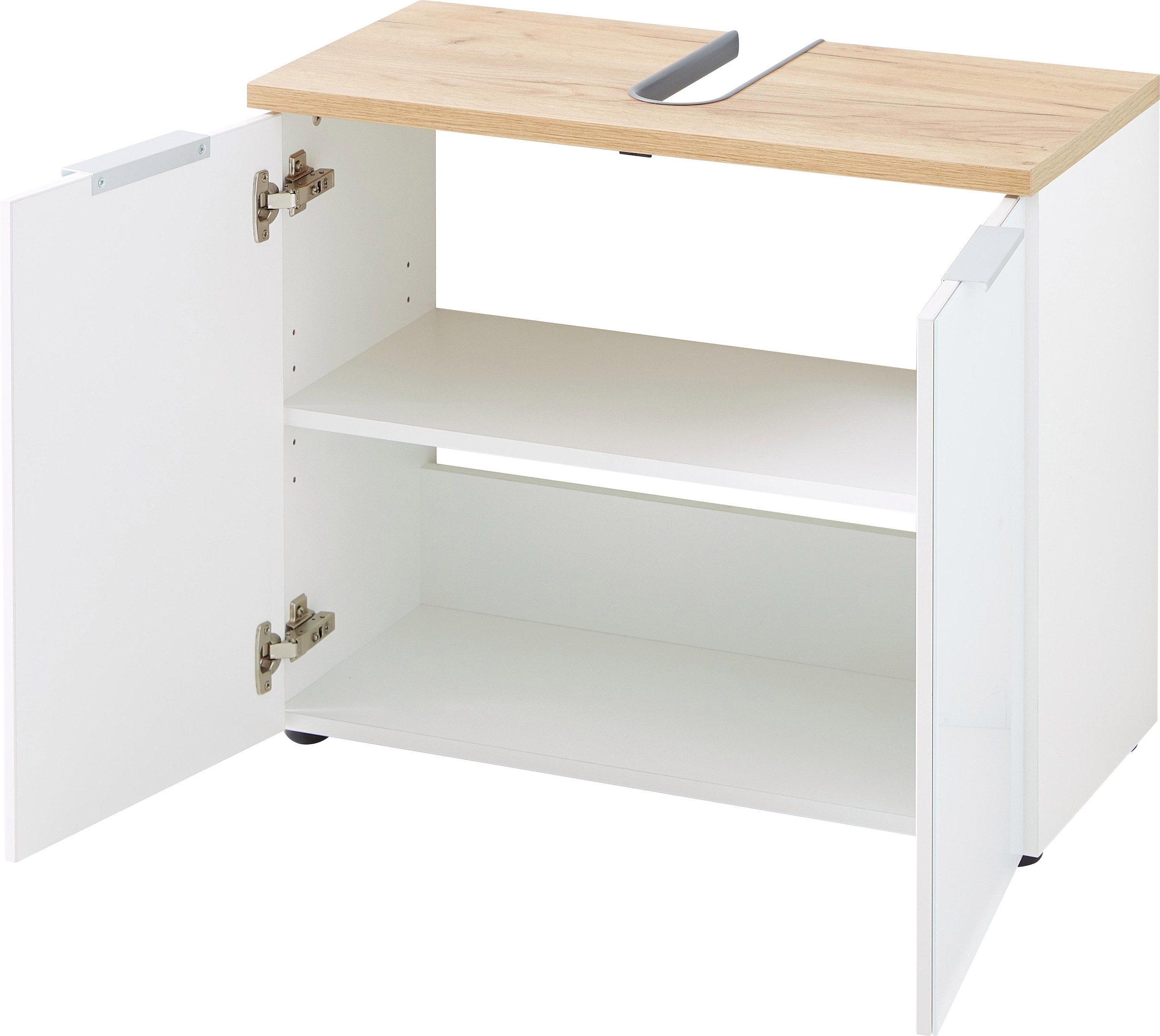 GERMANIA Waschbeckenunterschrank »Pescara«, Front mit Glasauflage