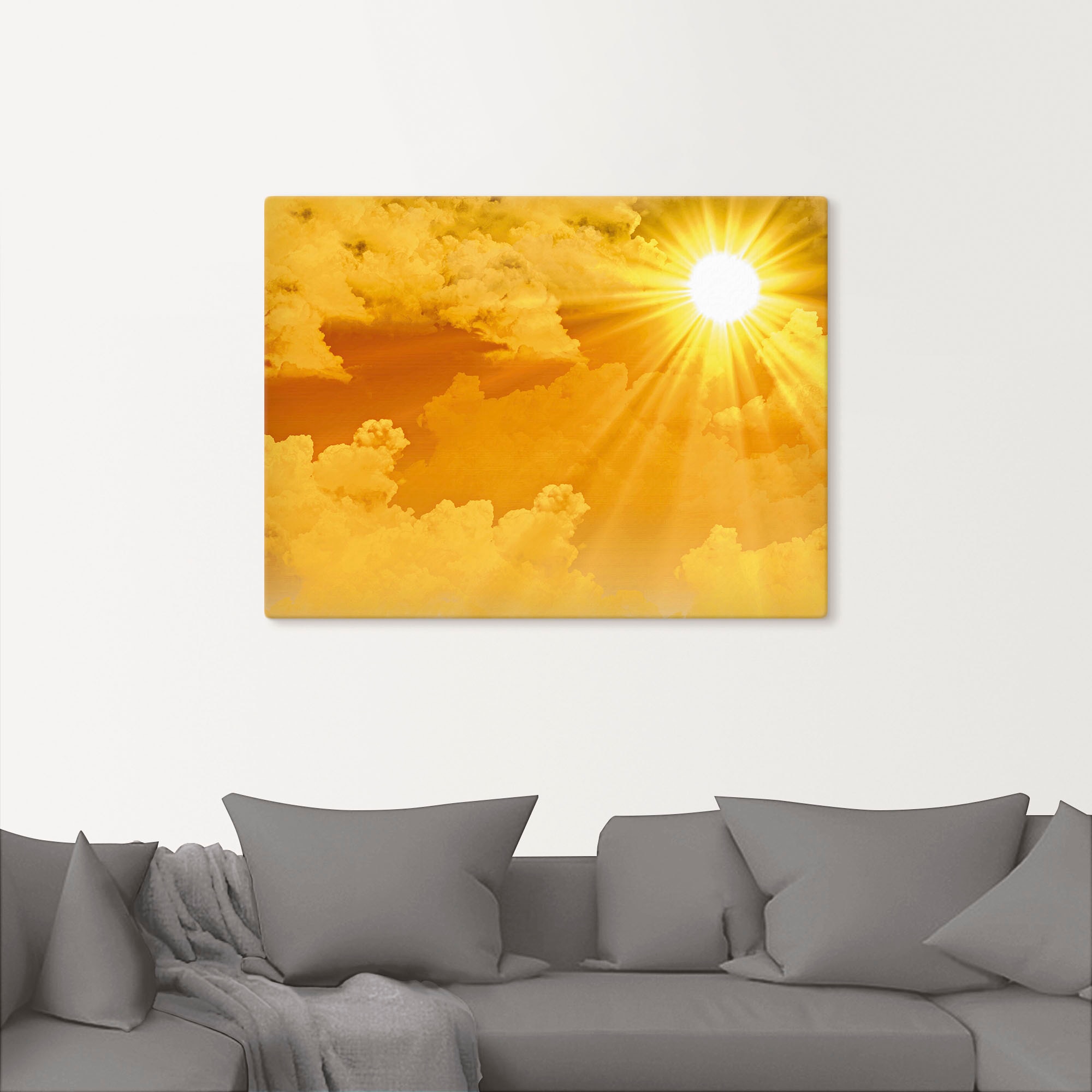 Artland Wandbild »Warme Sonnenstrahlen«, Himmel, (1 St.), als Leinwandbild, Poster, Wandaufkleber in verschied. Grössen