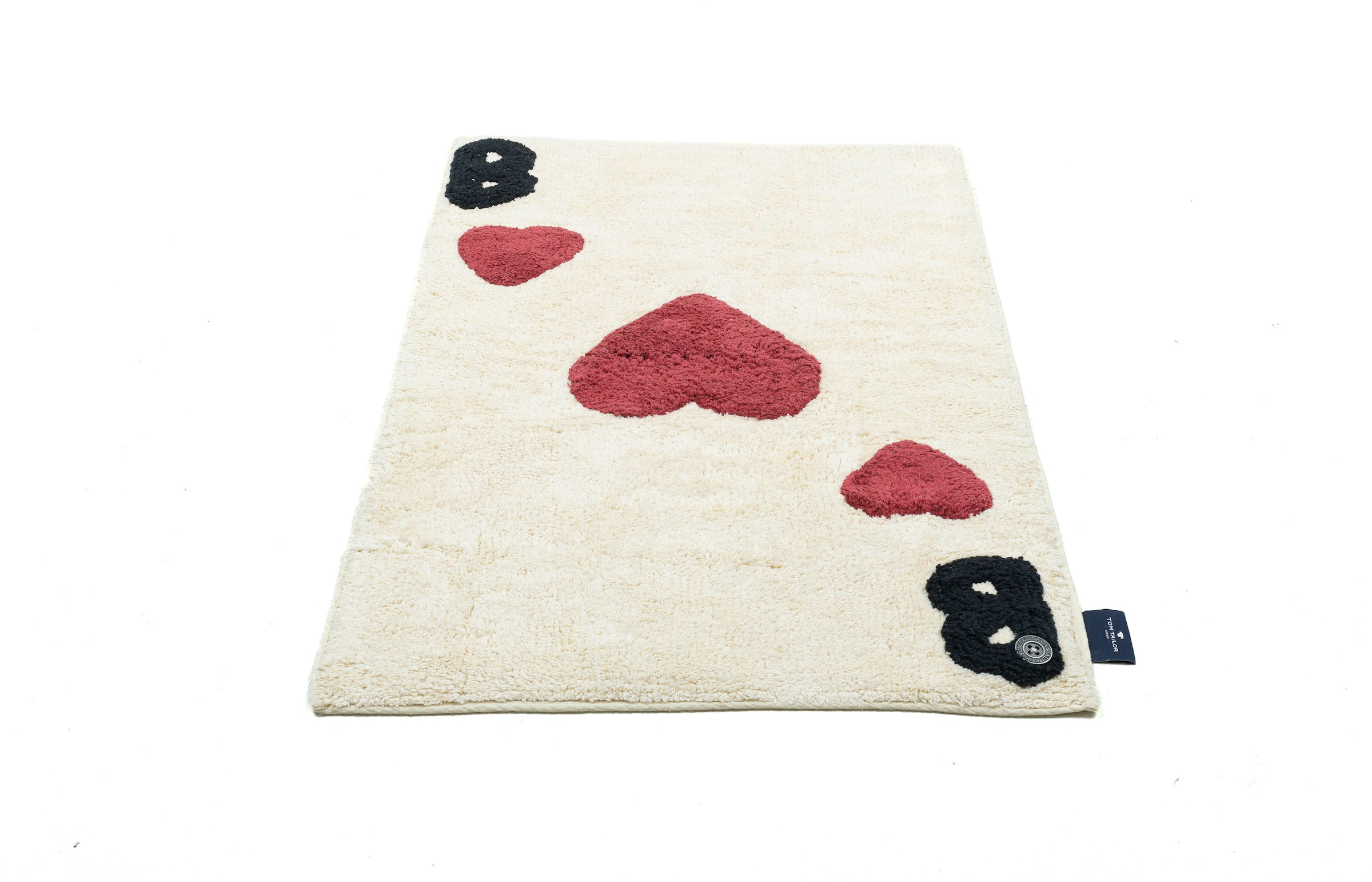 TOM TAILOR HOME Badematte »Bings Heart of Bings«, fussbodenheizungsgeeignet, Badteppich, reine Baumwolle, Uni-Farben, Motiv Herzen & Buchstaben