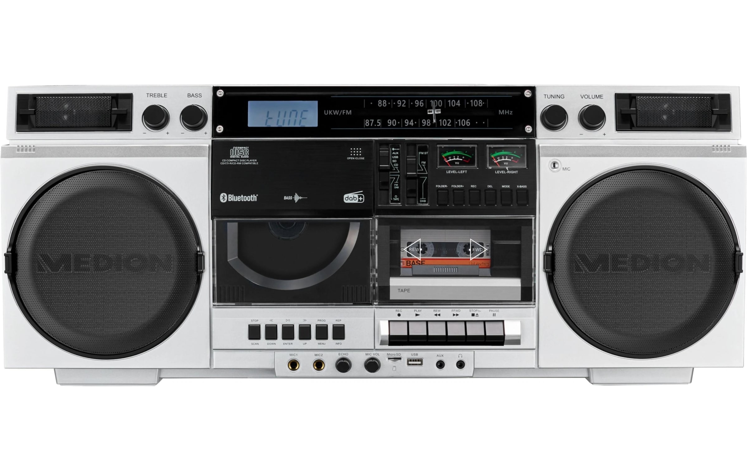 Medion® CD-Radiorecorder »LIFE P66538 Retro-Boombox«, (Digitalradio (DAB+)-FM-Tuner)