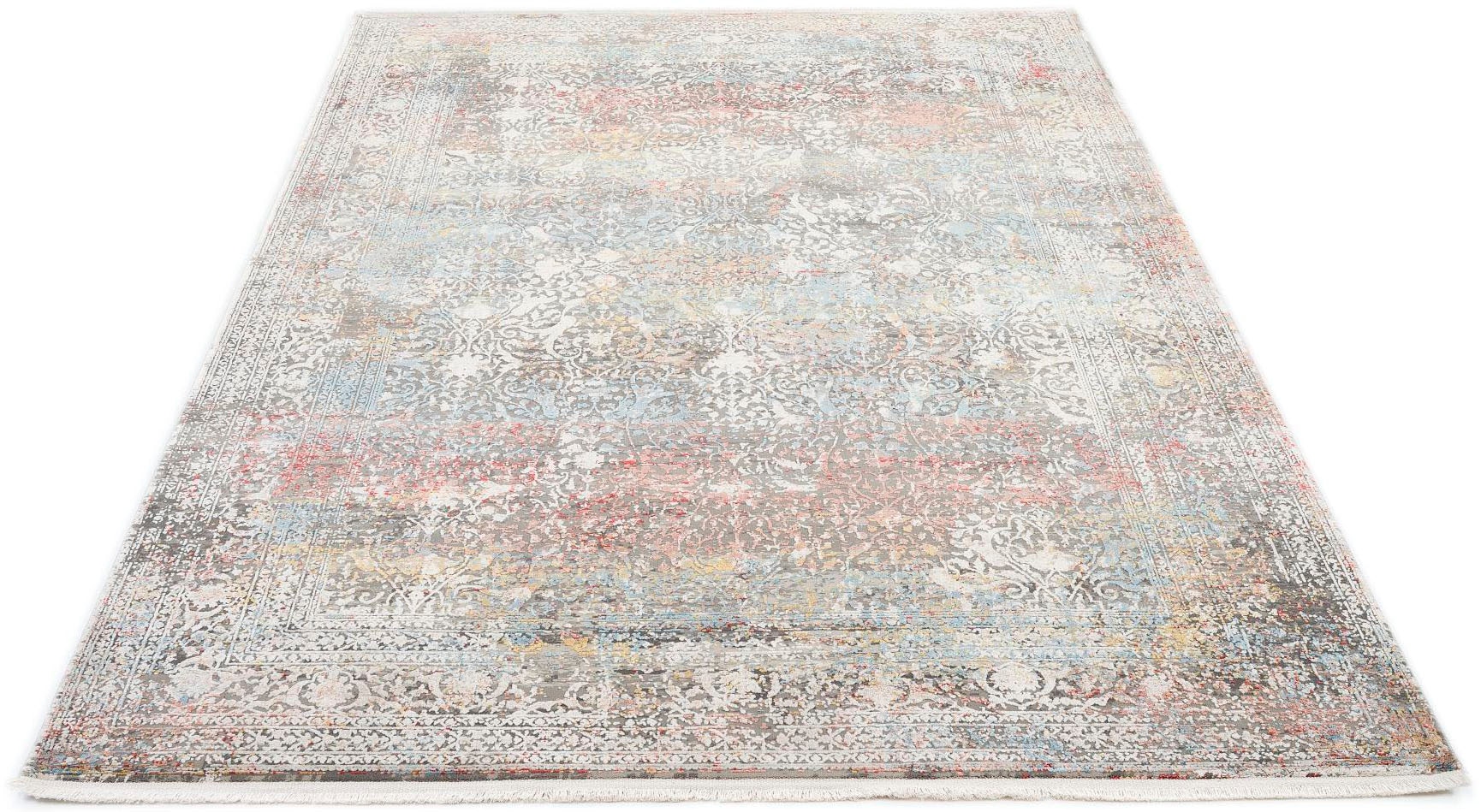 OCI DIE TEPPICHMARKE Läufer »BESTSELLER CAVA« rechteckig 8 mm Höhe Glanz Viskose, mit Fransen, Wohnzimmer