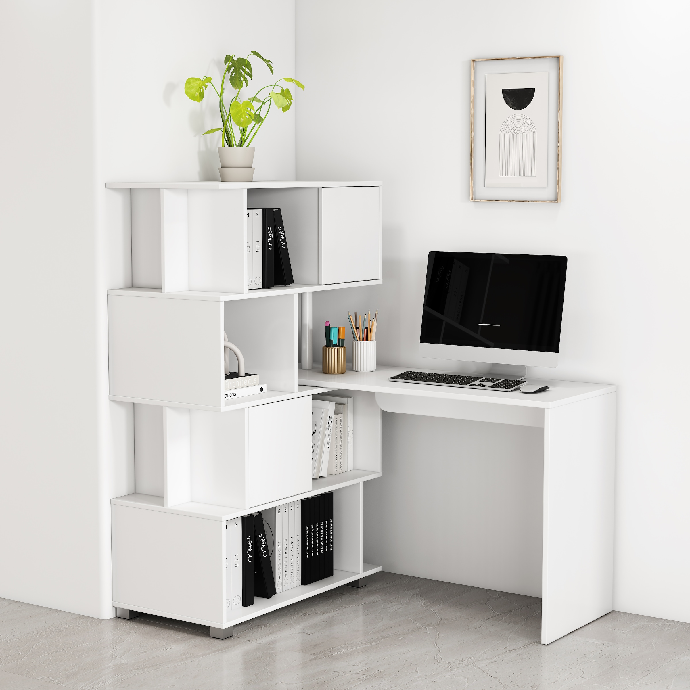 GOODproduct Schreibtisch »Inovo« Set,  als Eckschreibtisch oder Schreibtisch nutzbar, viel Stauraum