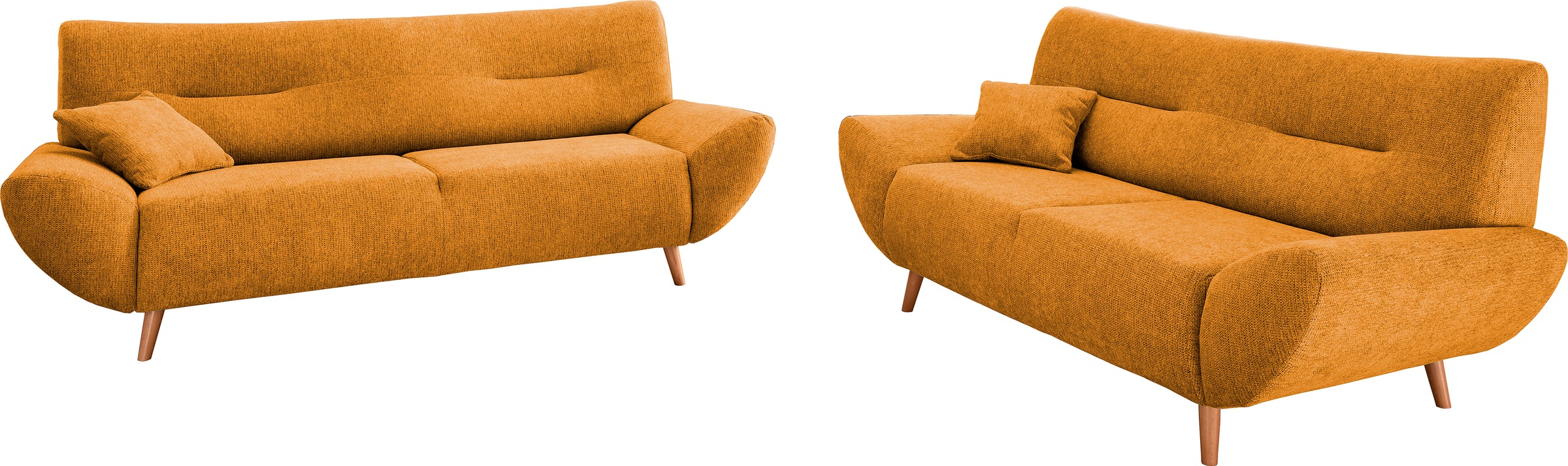 Home affaire Ensemble rembourré »Drago, modern und zeitlos, aktuelle Formensprache, komfortabel« Set, 3-Sitzer und 2-Sitzer, 2 cuis tlg. als Sessel/Polsterecke erhältlich, versch. Stoffe, inkl. 2 Zierkissen