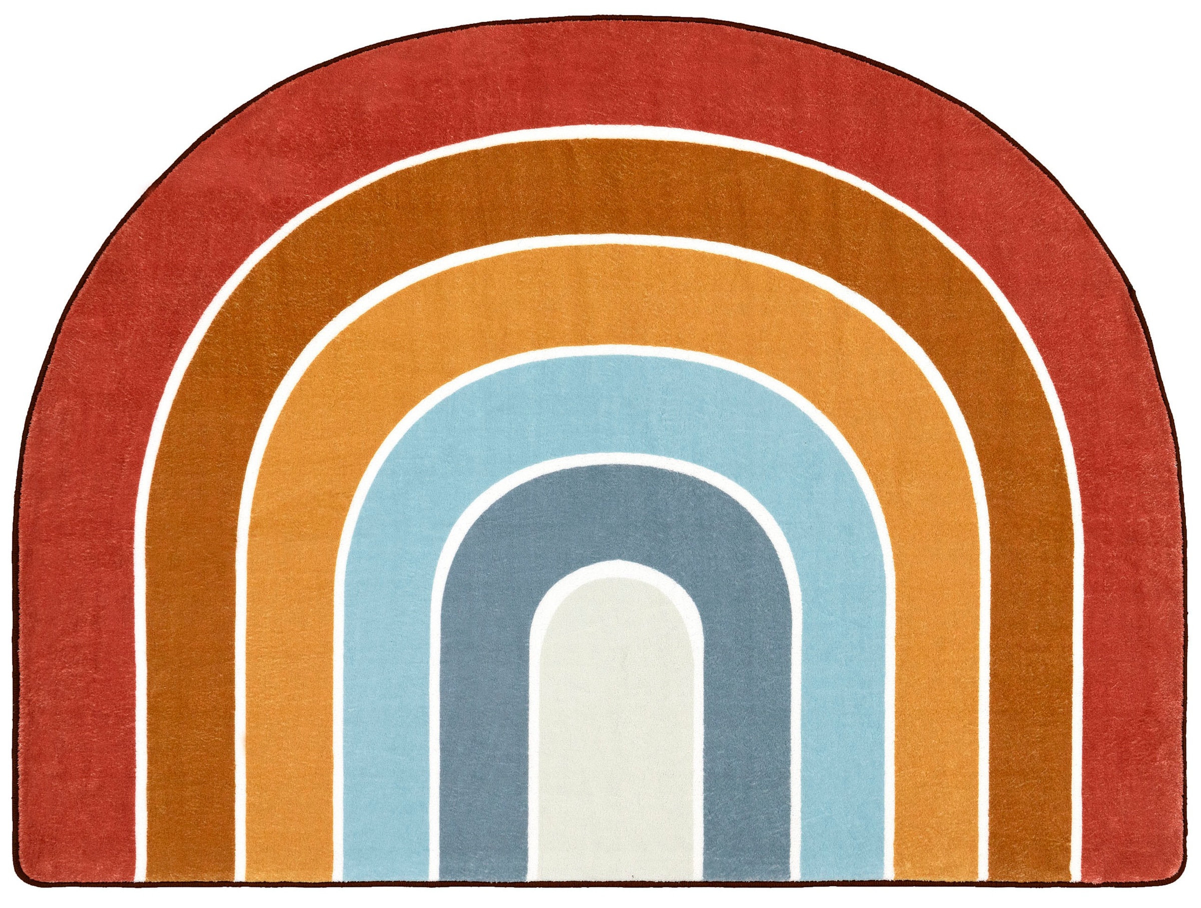 Image of Paco Home Kinderteppich "Niloya 366" halbrund 12 mm Höhe Spielteppich, Kurzflor, Motiv Regenbogen, waschbar
