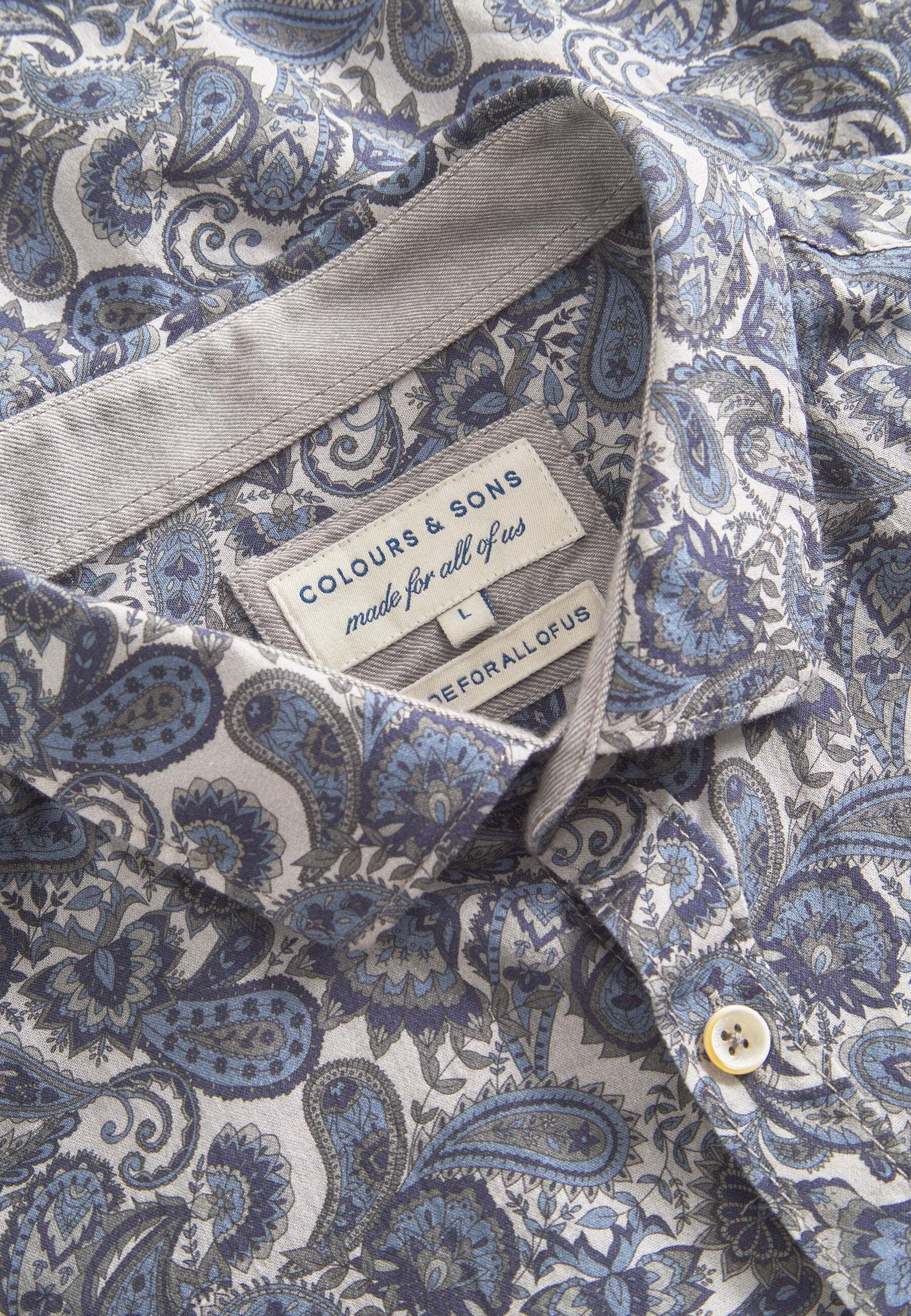 colours & sons Langarmhemd »colours & sons Langarmhemd Shirt Printed«