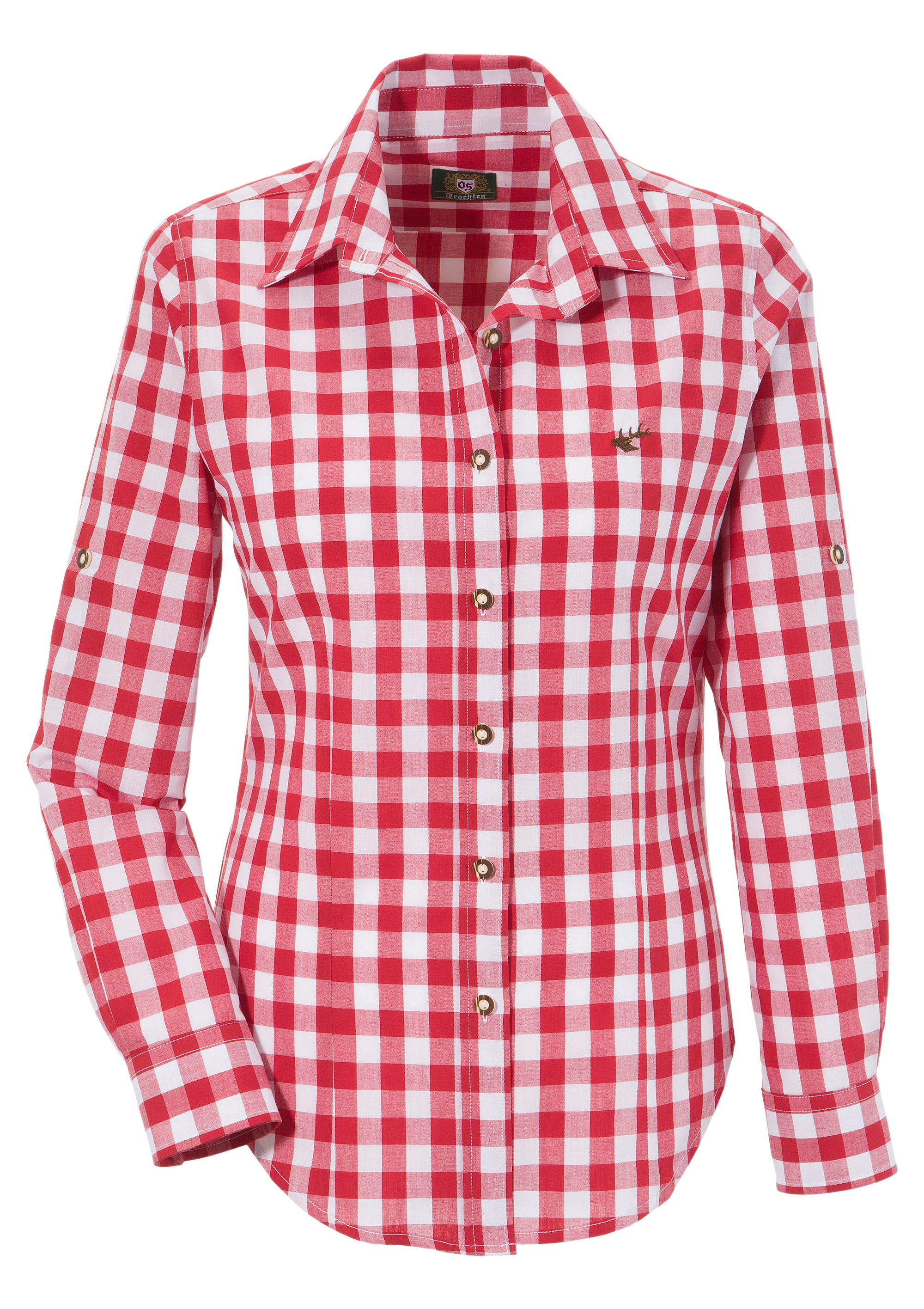 Image of OS-Trachten Trachtenbluse, Damen, mit Krempelärmel bei Ackermann Versand Schweiz