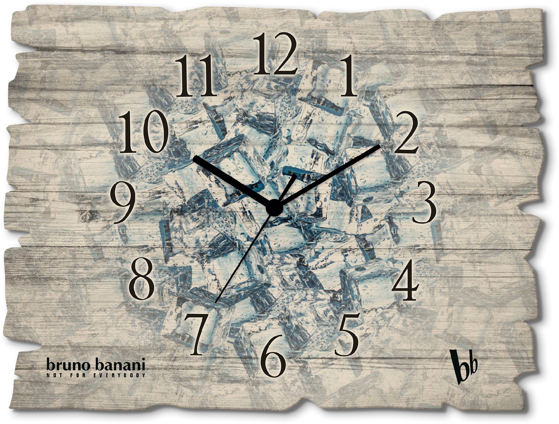 Image of Bruno Banani Wanduhr "Ice cubes" wahlweise mit Quarz- oder Funkuhrwerk, lautlos ohne Tickgeräusche