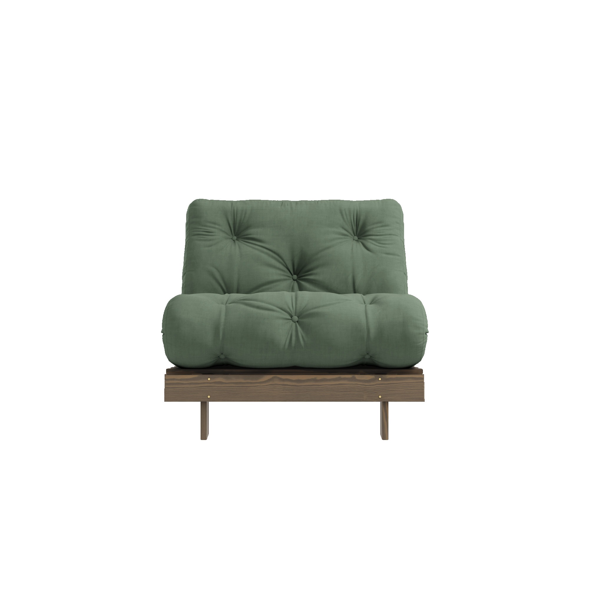 Karup Design Daybett "Roots Sofa Bed, Schlafsofa, Bettfunktion, FSC-Massivholz, B: 90 cm" Erhältlich in Breite 90 cm, 140 cm oder 160 cm, Inkl. Futonmatratze. Made in Europe, minimalistisches Design