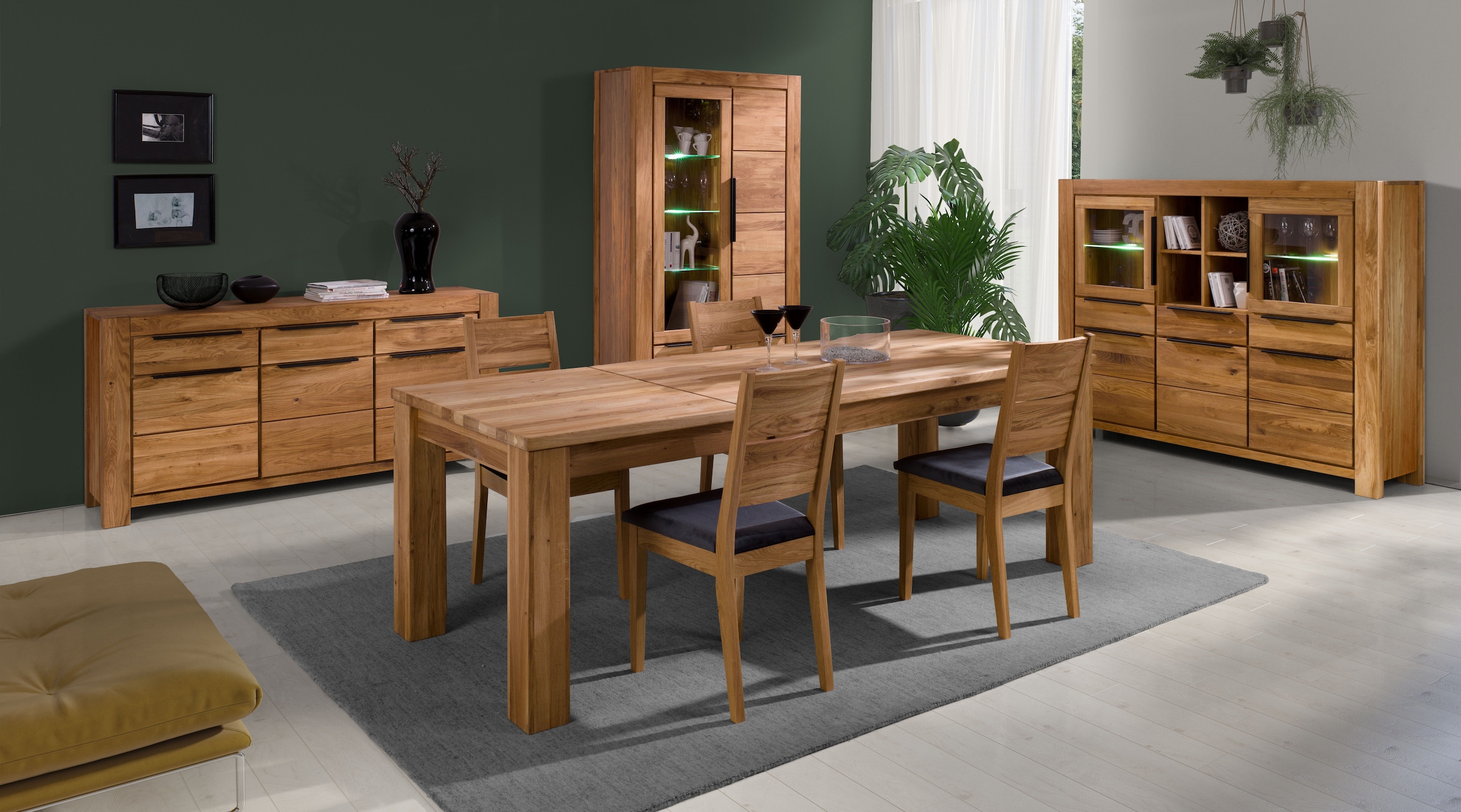 Home affaire Vitrine Schubladen mit Selbsteinzug, Türen mit Dämpfern für sanftes Schliessen