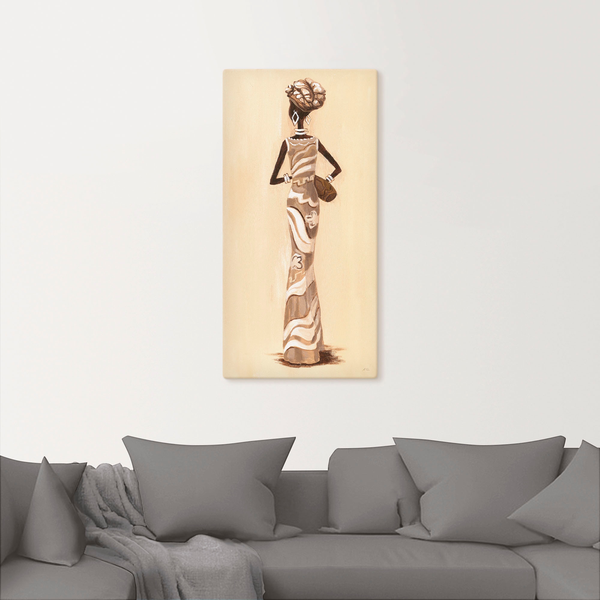 Artland Wandbild »Afrikanerin - Kehrseite«, Bilder von Frauen, (1 St.), als Leinwandbild, Poster in verschied. Grössen