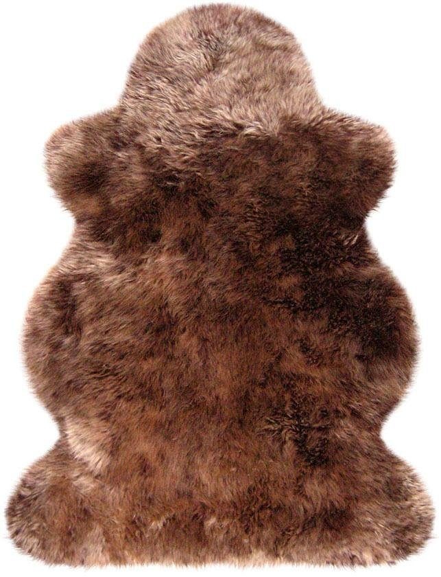 Image of Heitmann Felle Fellteppich »Lammfell farbig«, fellförmig, 70 mm Höhe, echtes Austral. Lammfell, Farbe braun mit hellbraunen Spitzen, Wohnzimmer bei Ackermann Versand Schweiz