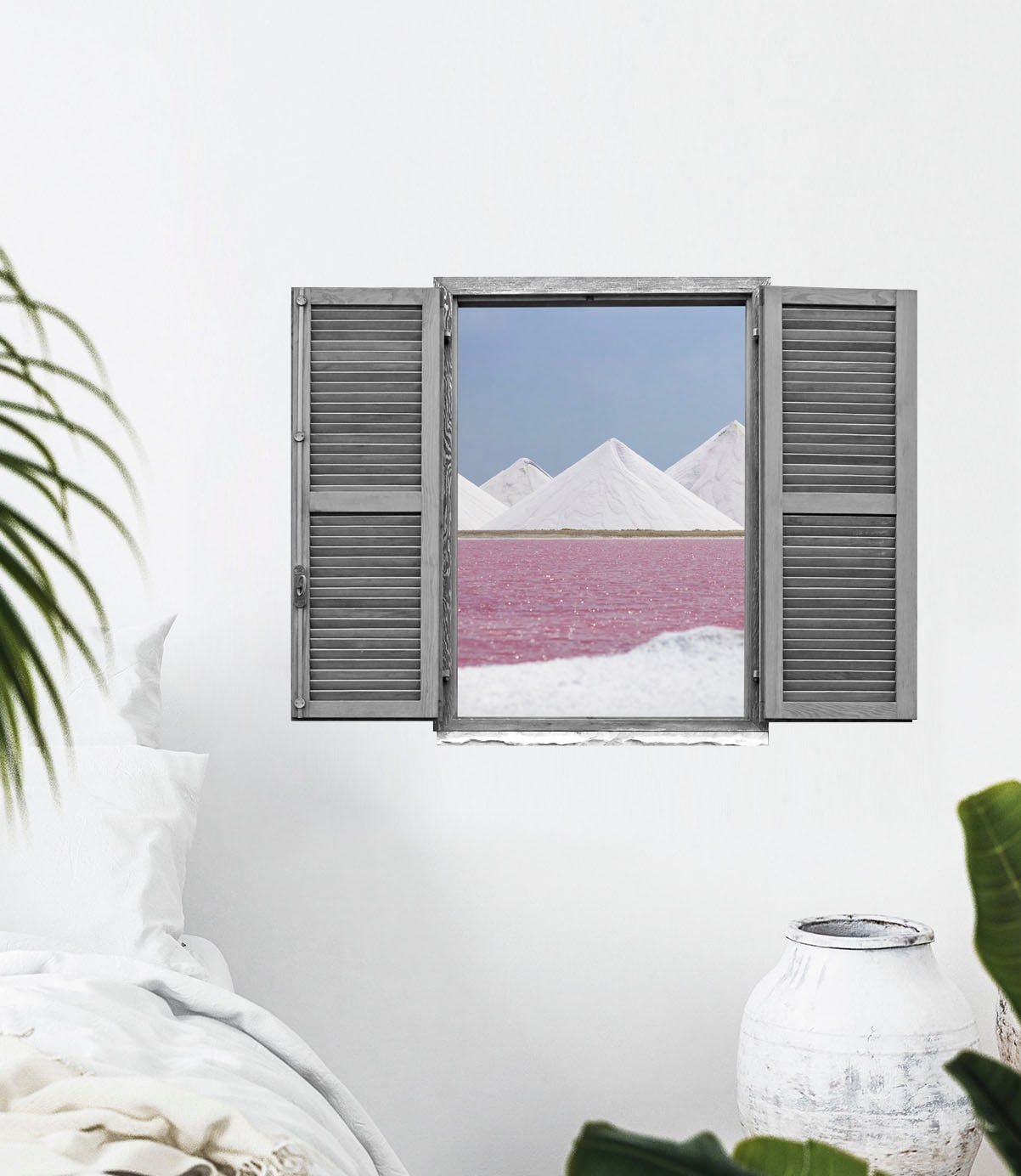 queence Wandtattoo »Rotes Meer mit Dünen«, (1 St.), Wandsticker, Wandbild, selbstklebend, 3D, Fenster
